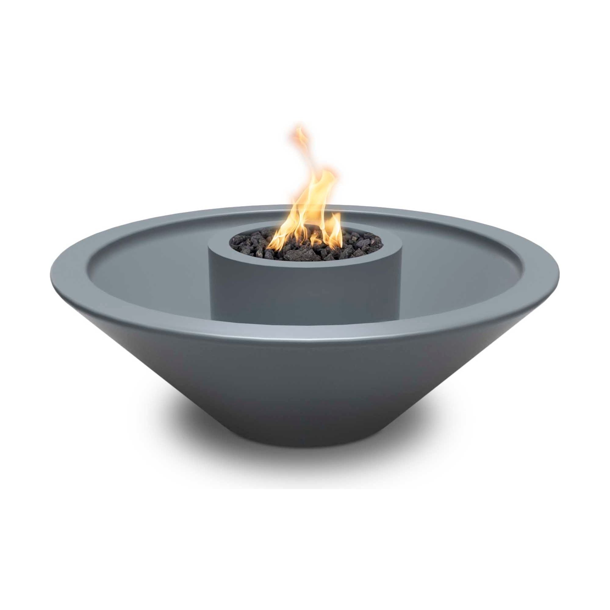 The Outdoor Plus Cazo 48" GFRC Concrete Fire & Water Bowl - 360° Spill