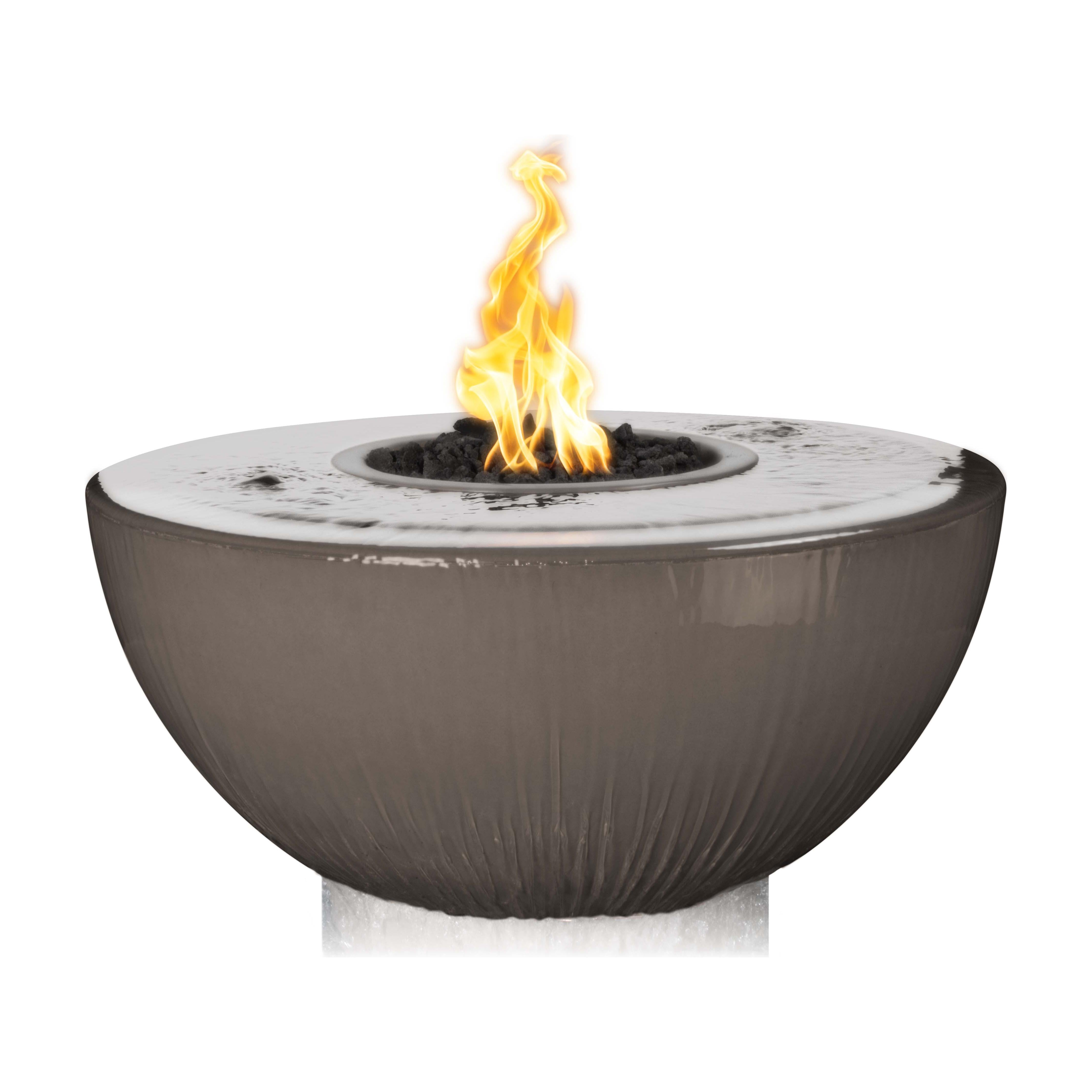 The Outdoor Plus 38" Sedona GFRC Concrete Fire & Water Bowl – 360° Spill