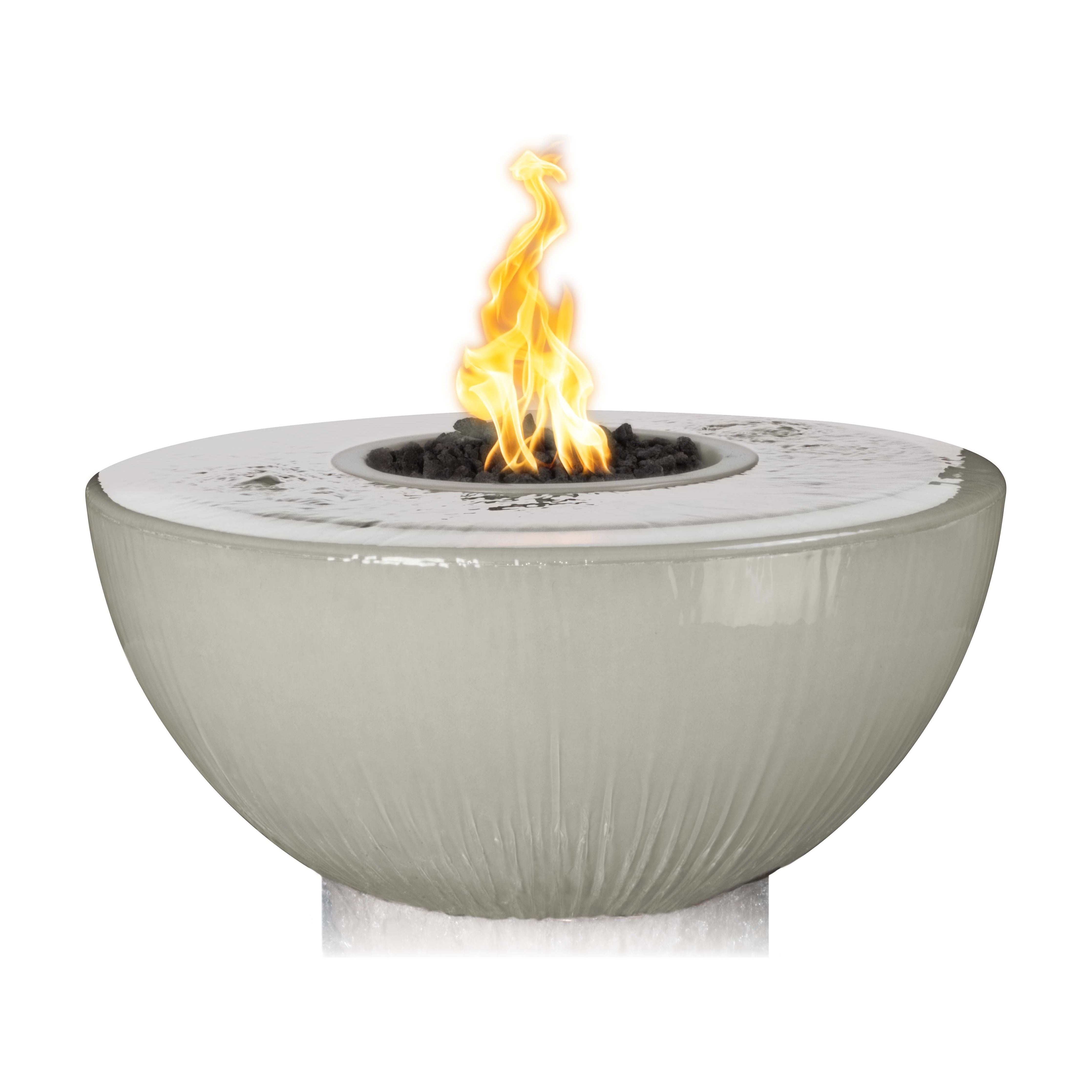 The Outdoor Plus 38" Sedona GFRC Concrete Fire & Water Bowl – 360° Spill