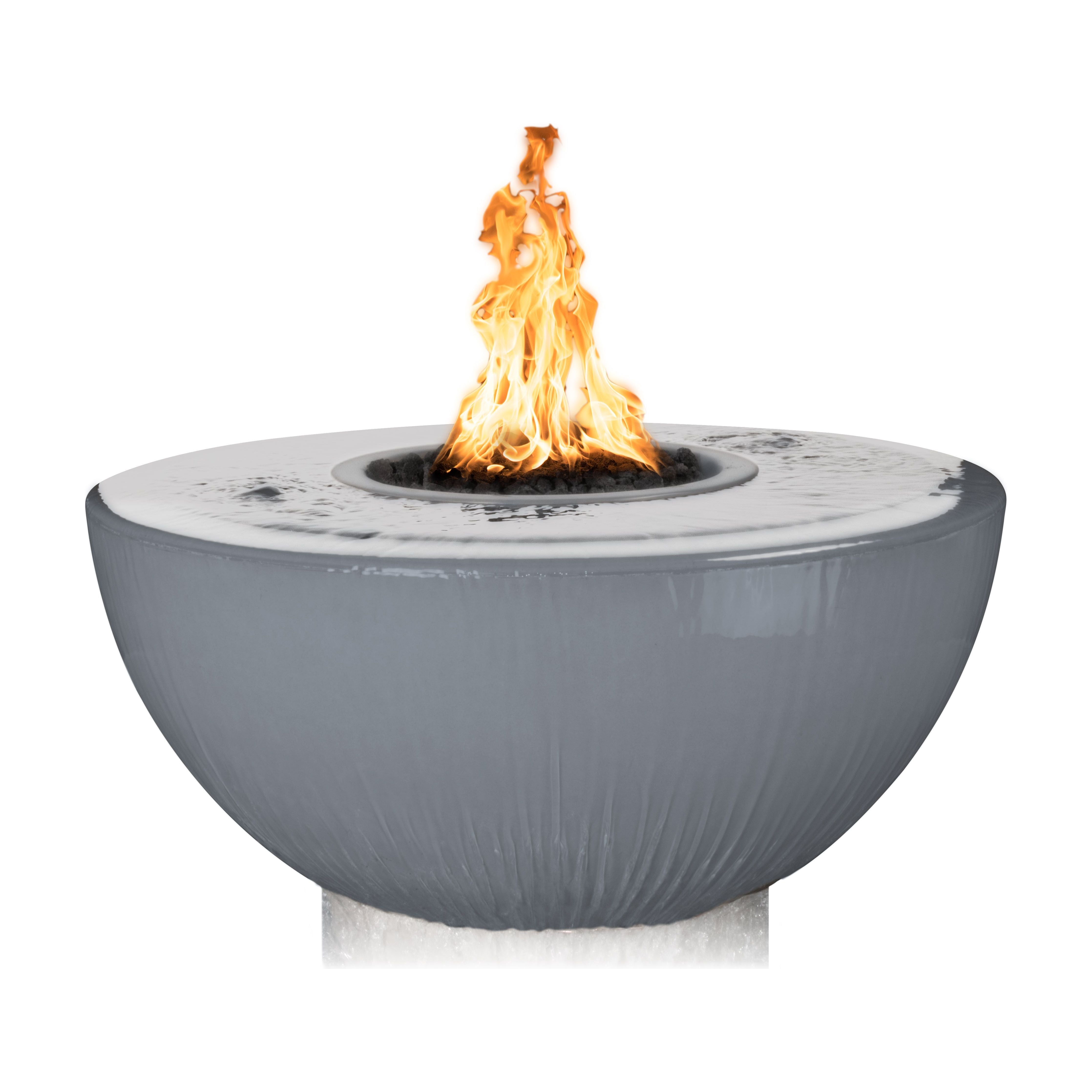 The Outdoor Plus 38" Sedona GFRC Concrete Fire & Water Bowl – 360° Spill