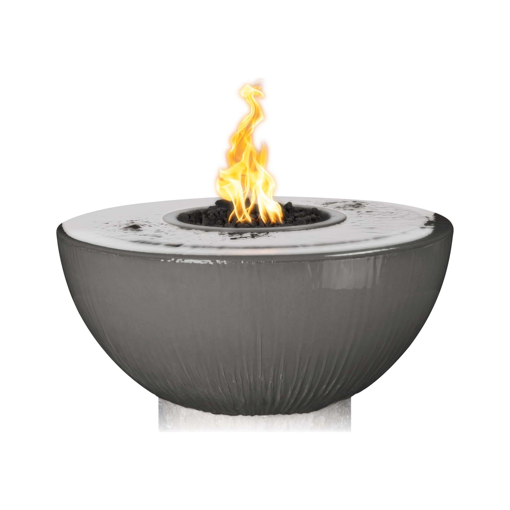 The Outdoor Plus 38" Sedona GFRC Concrete Fire & Water Bowl – 360° Spill