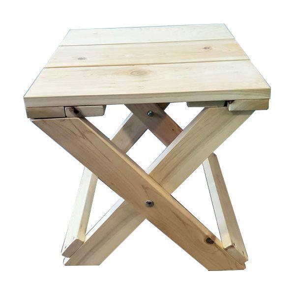 Dundalk Leisurecraft Adirondack Foldable End Table - White Cedar
