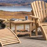 Dundalk Leisurecraft Adirondack Square Table - Red Cedar