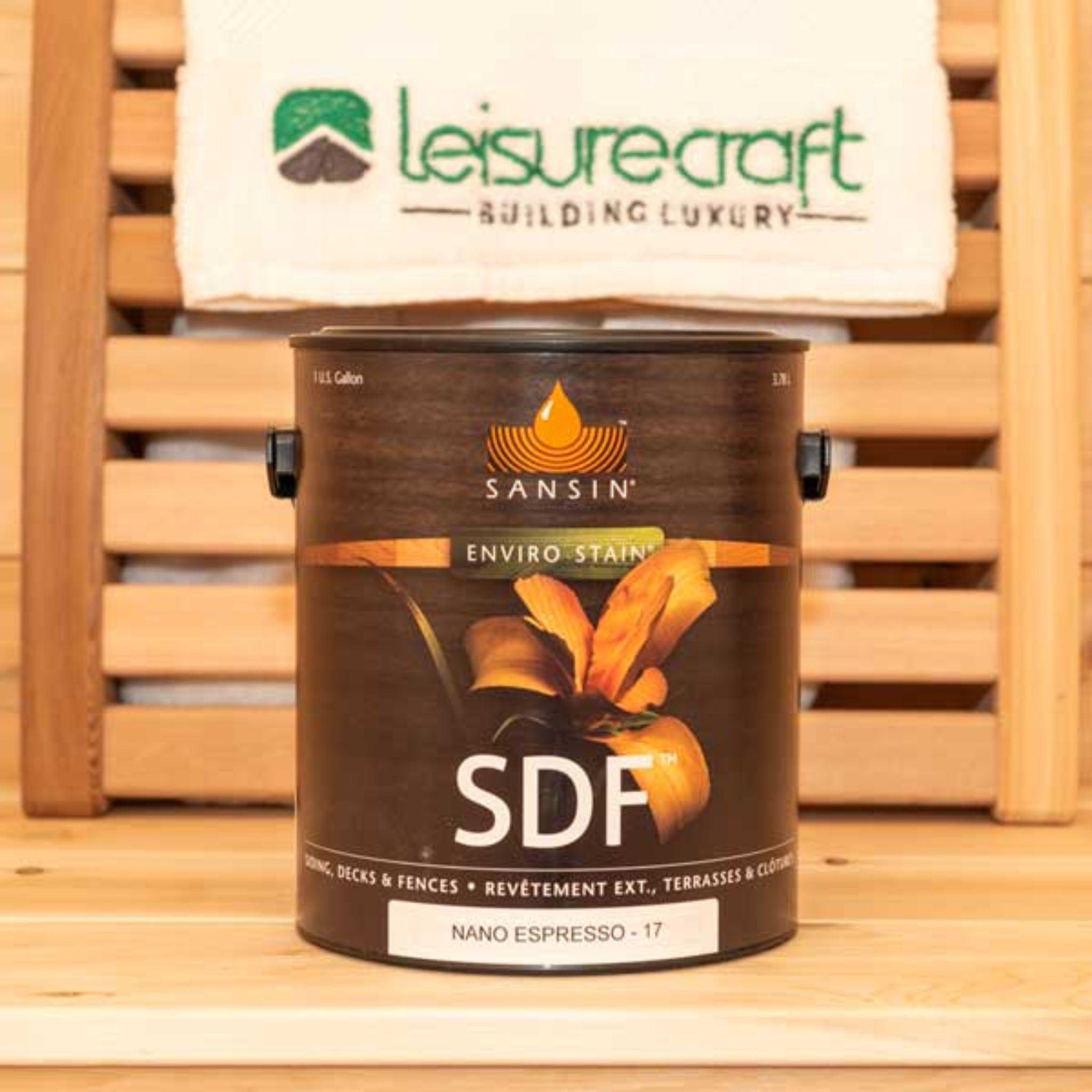 Espresso SDF Stain for Dundalk Leisurecraft CT Saunas