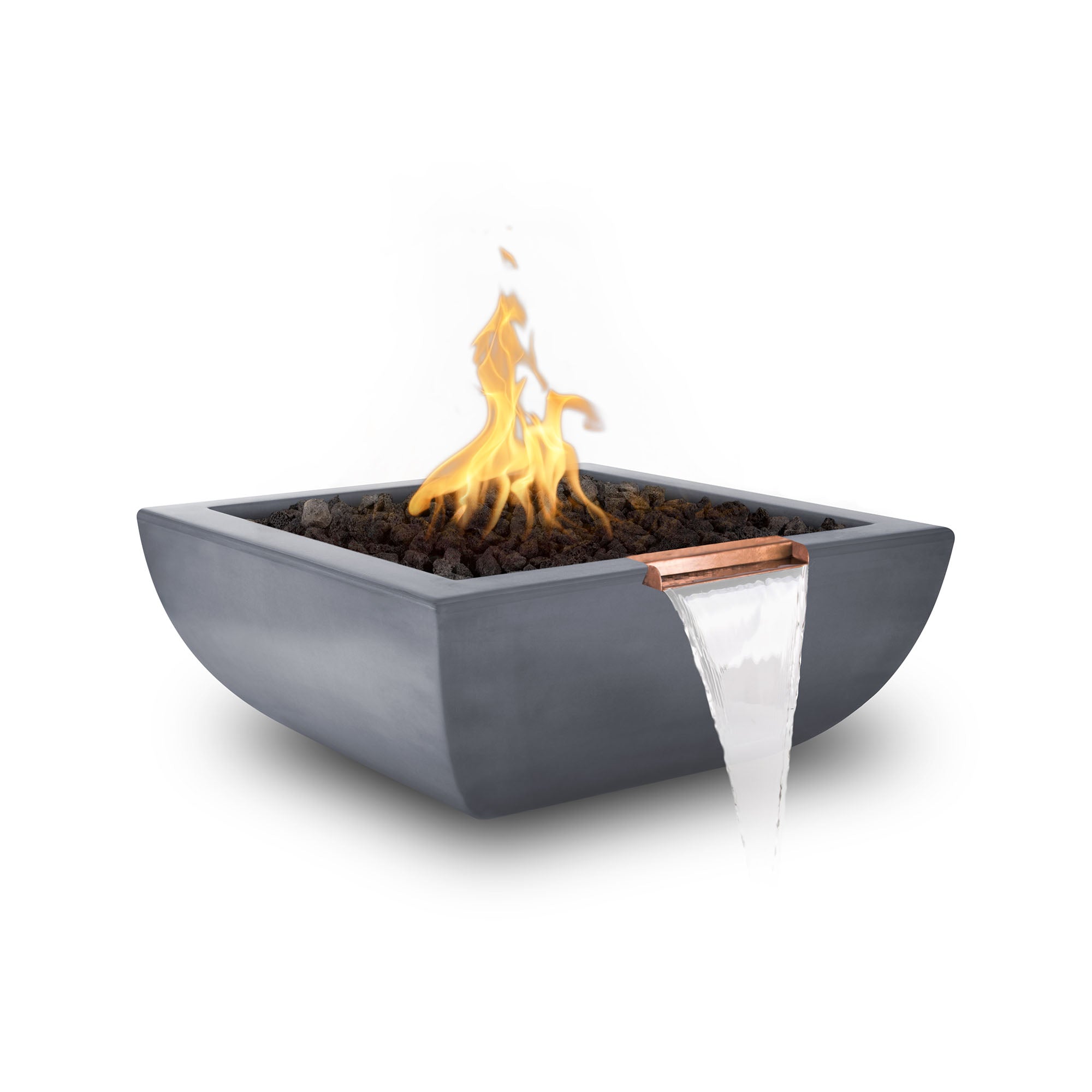 The Outdoor Plus Avalon Powder Coated Metal Fire & Water Bowl - Wide Spill