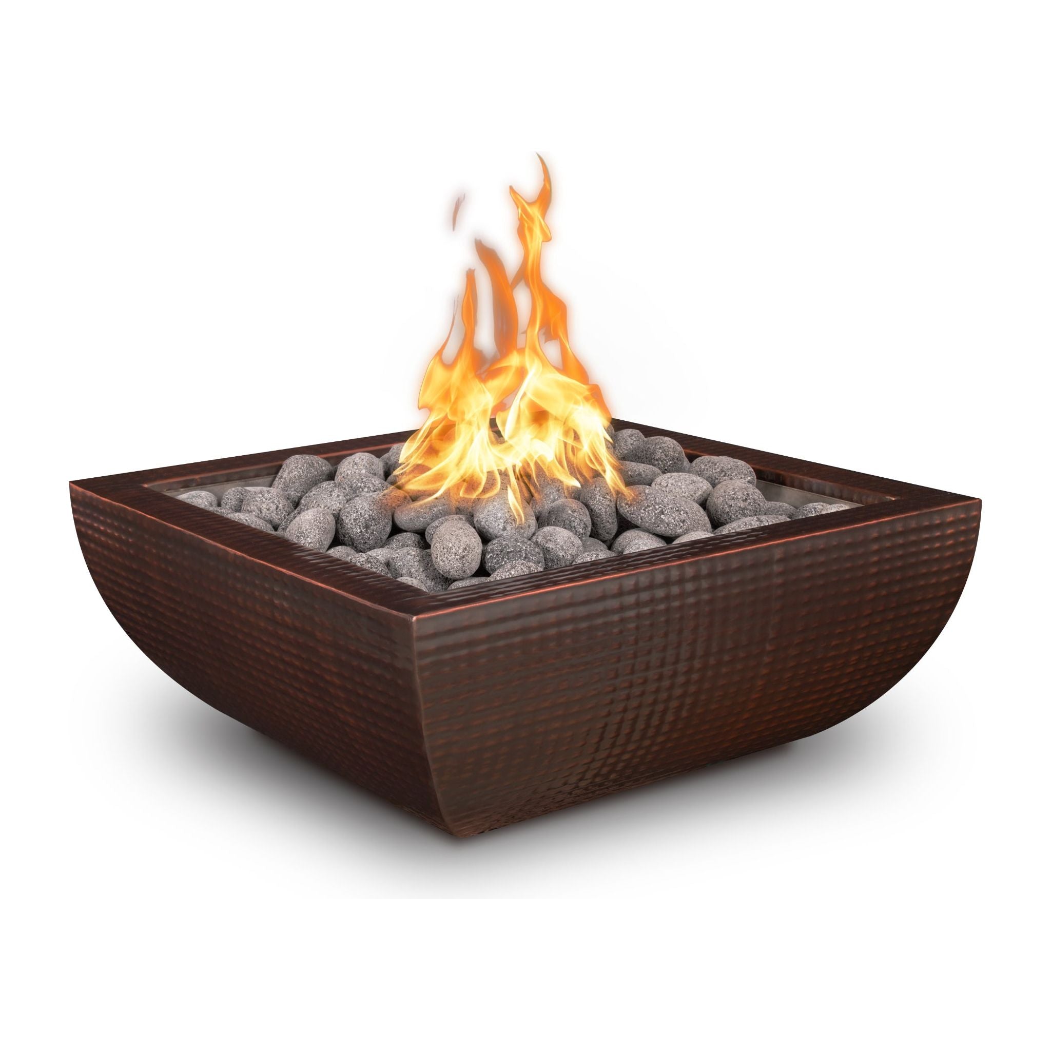 The Outdoor Plus Avalon Hammered Patina Copper Fire Bowl