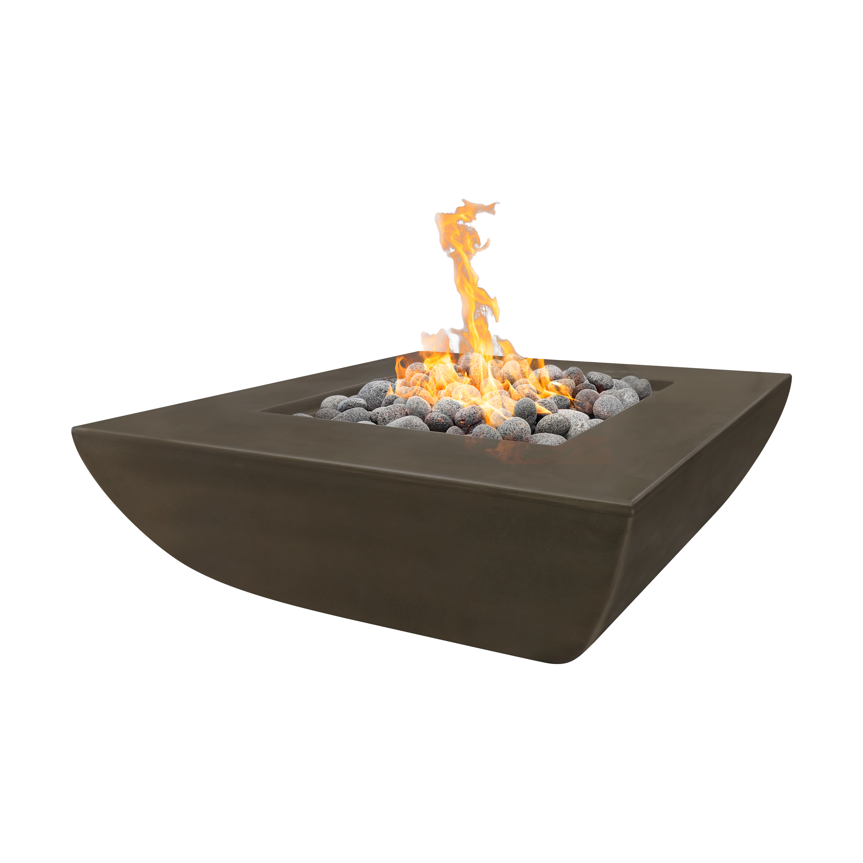 The Outdoor Plus Avalon GFRC Concrete Fire Pit - Wide Ledge