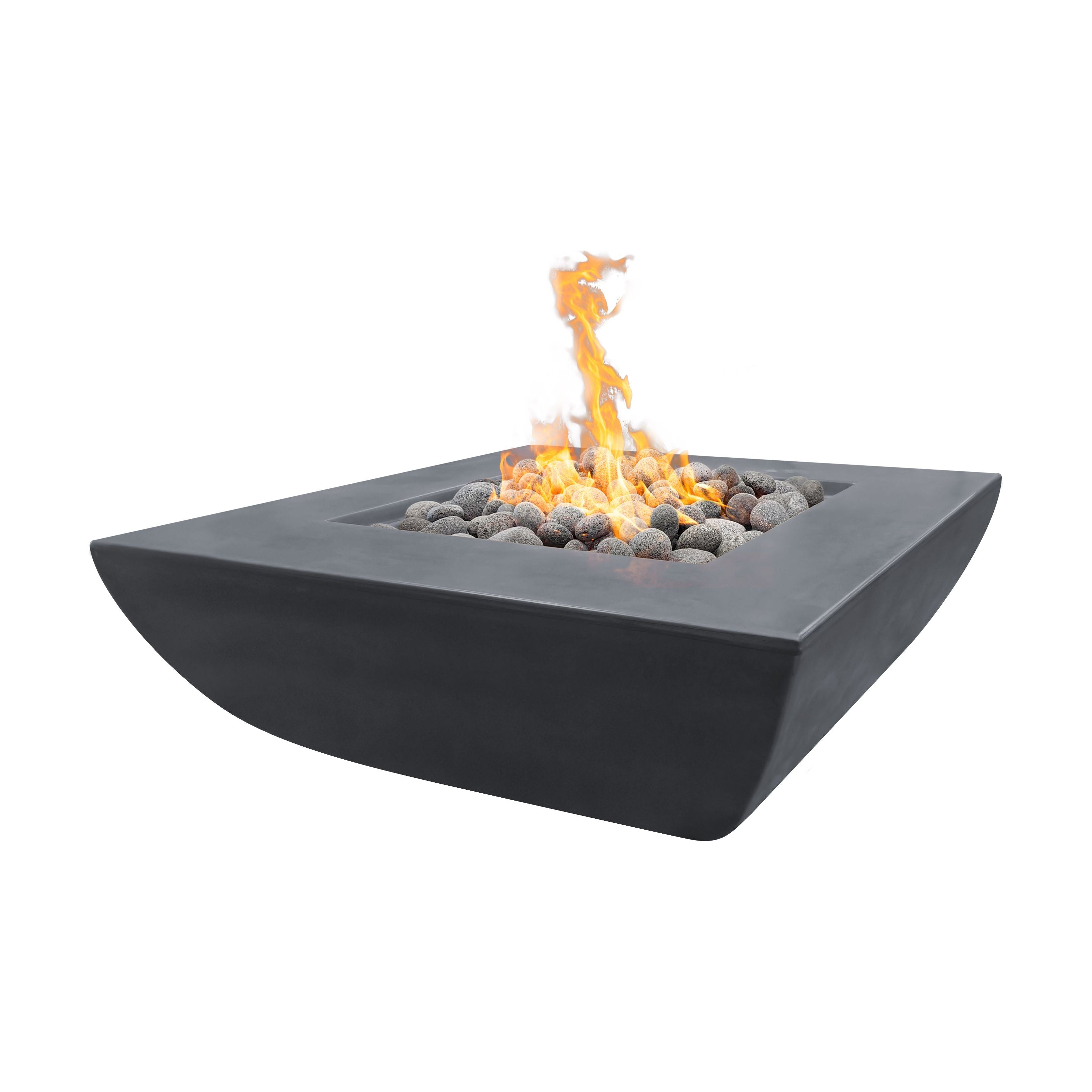 The Outdoor Plus Avalon GFRC Concrete Fire Pit - Wide Ledge