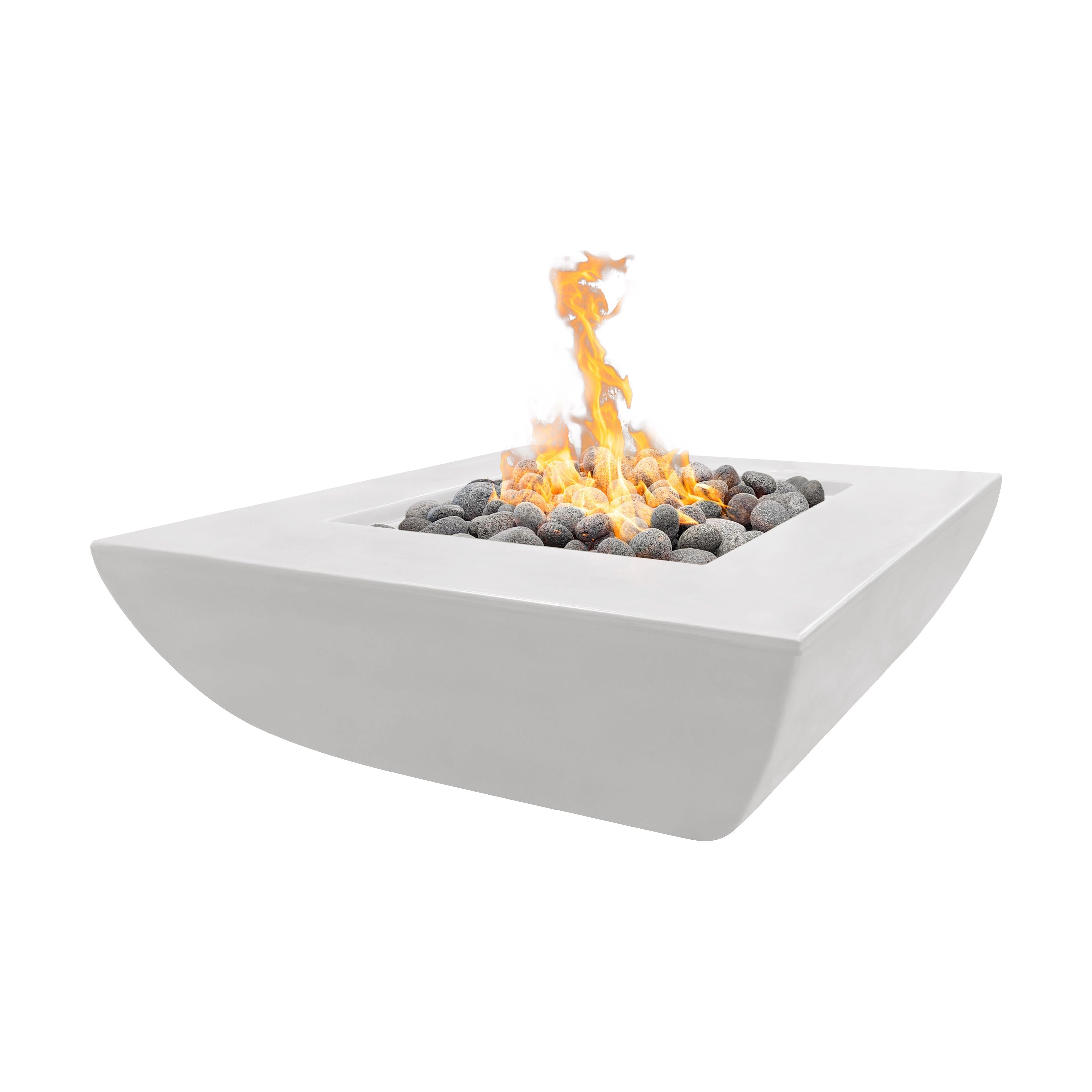 The Outdoor Plus Avalon GFRC Concrete Fire Pit - Wide Ledge