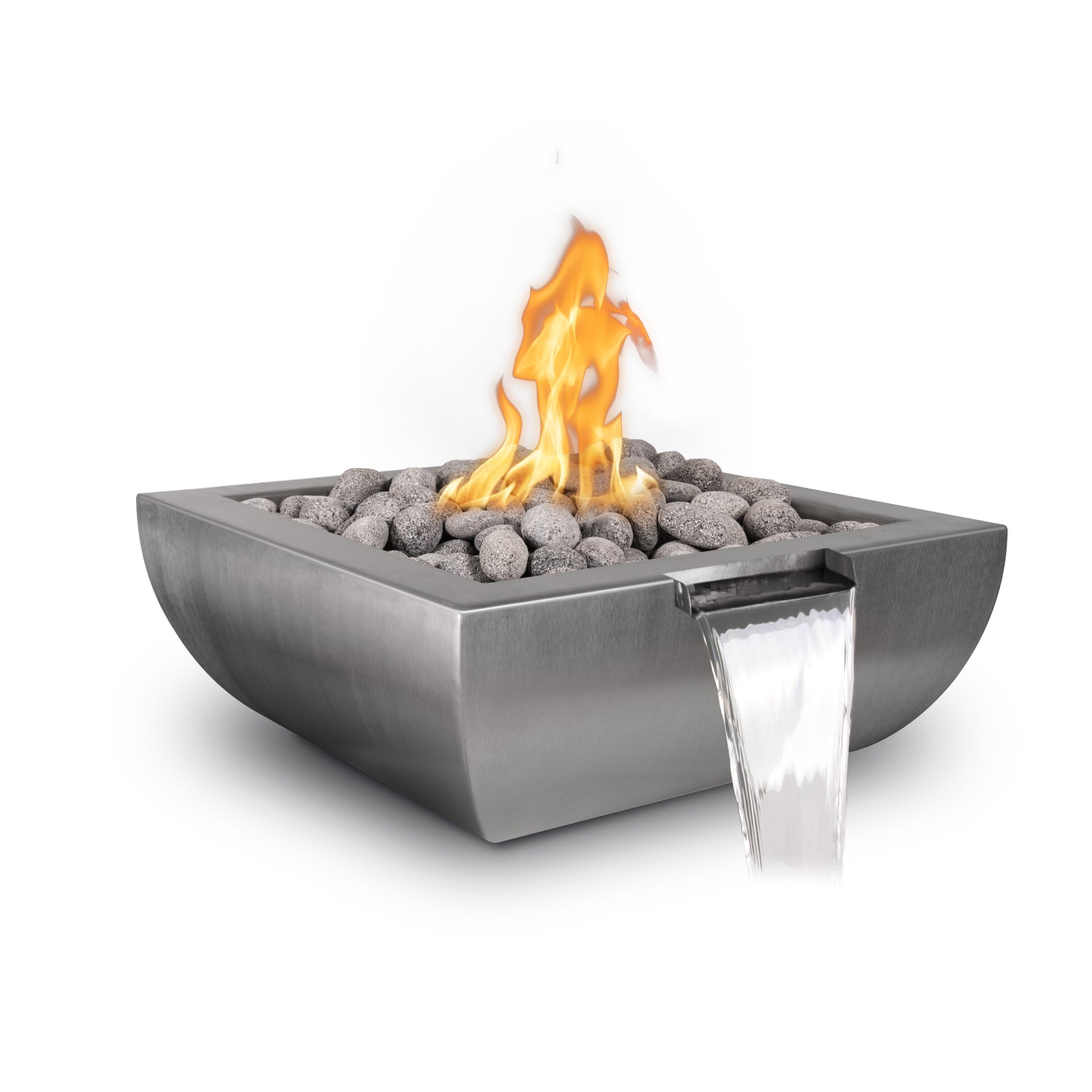 The Outdoor Plus Avalon Hammered Copper & Stainless Steel Fire & Water Bowl