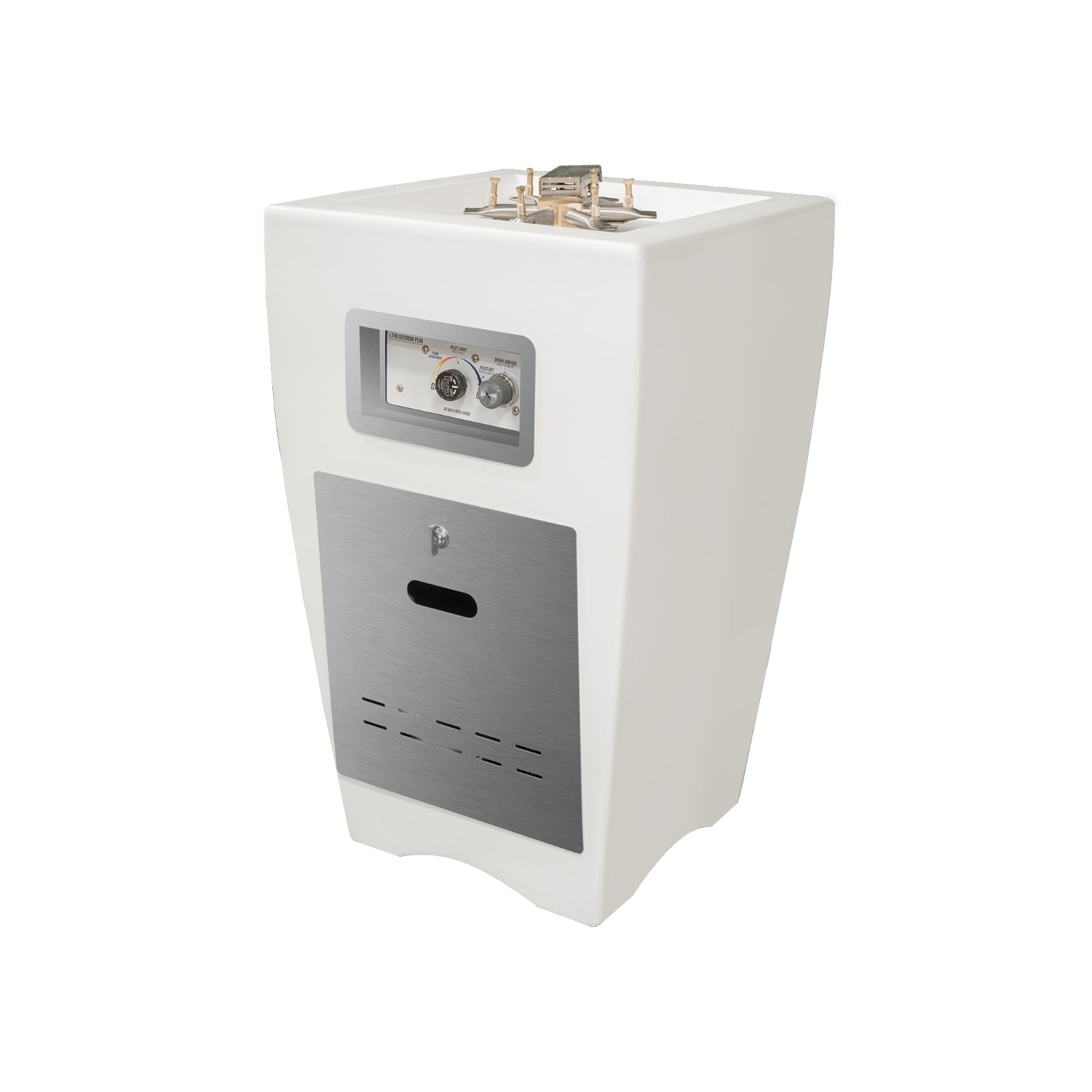 The Outdoor Plus Baston 20" Square GFRC Concrete Fire Pillar