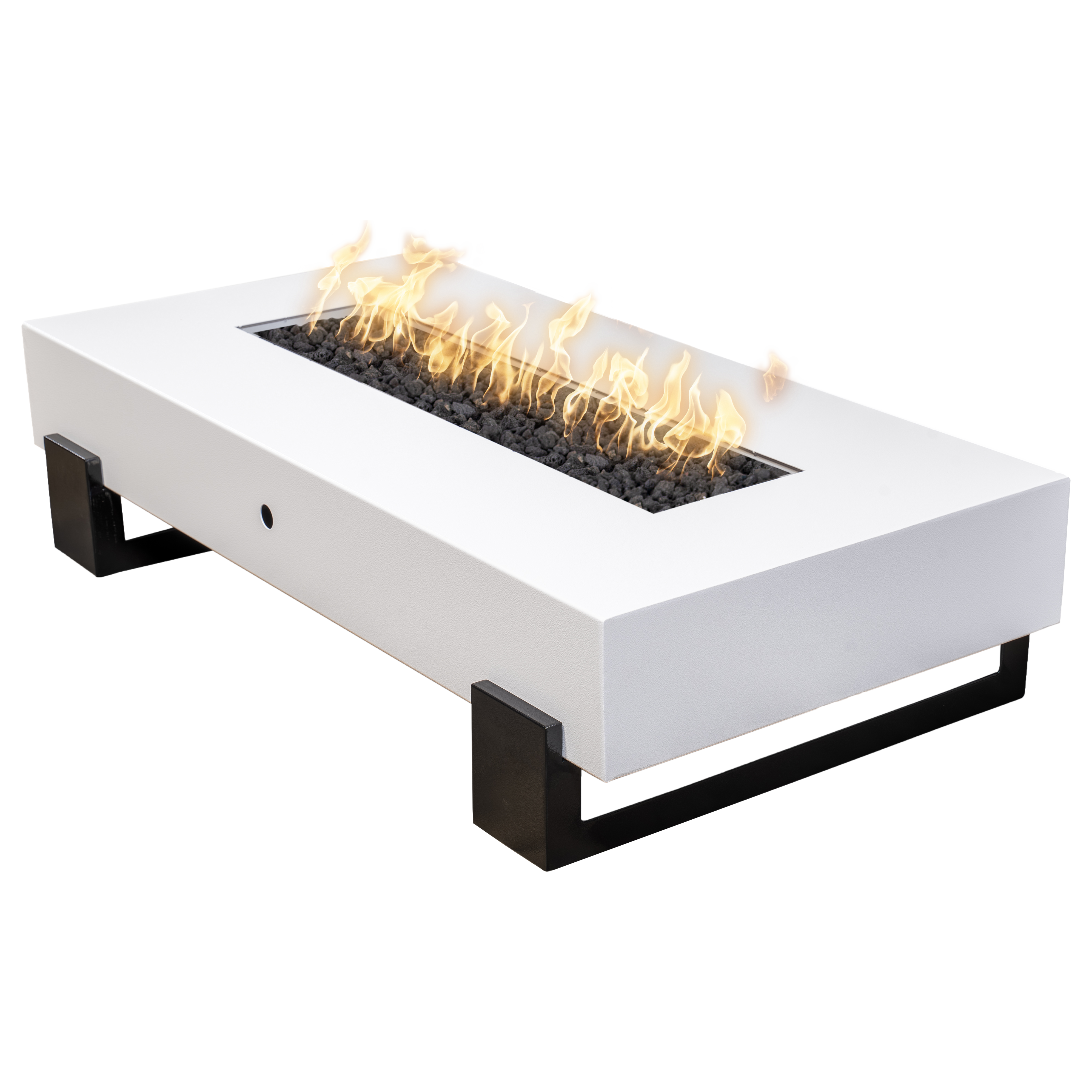 The Outdoor Plus Baja Black & White Metal Powder Coat Fire Pit