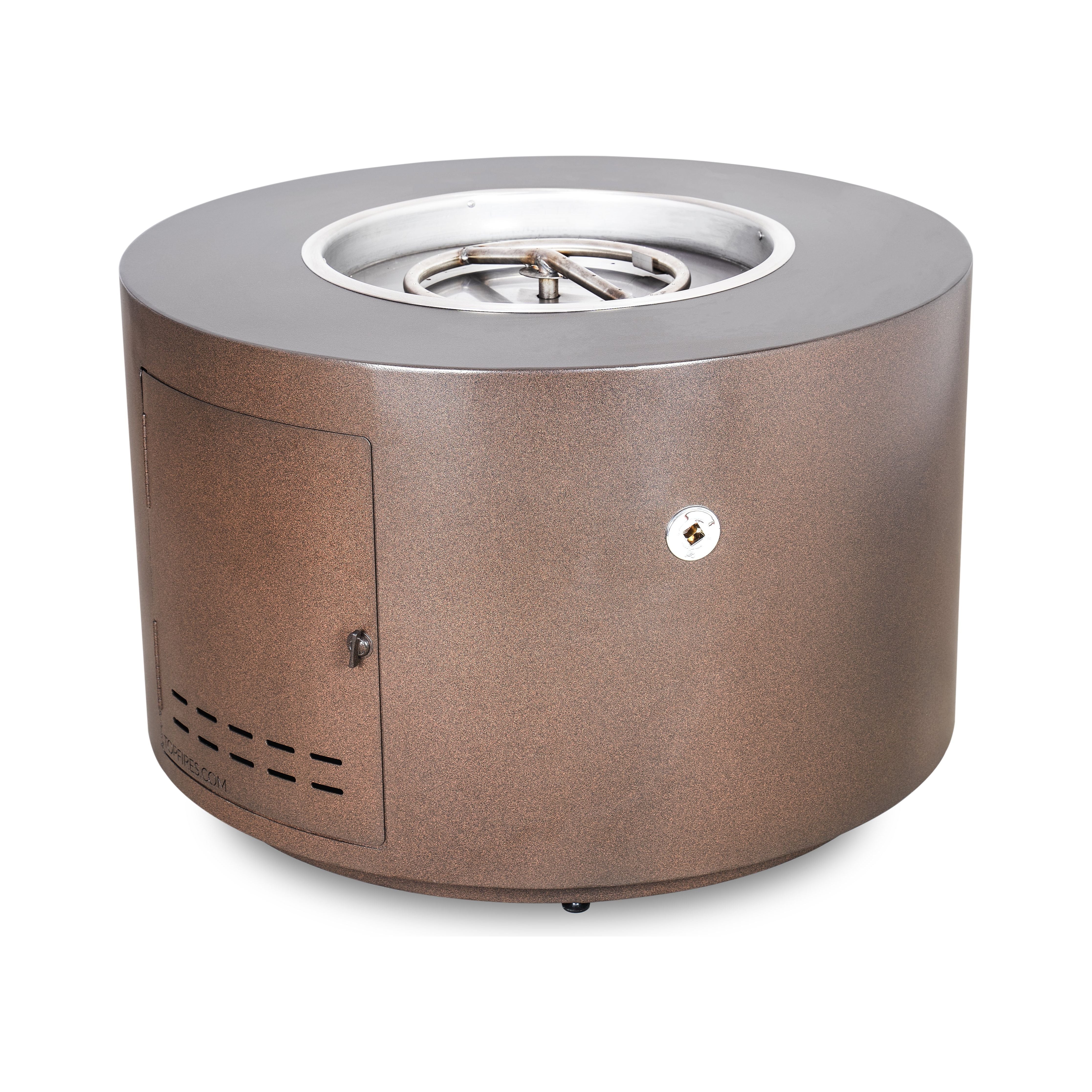 The Outdoor Plus Beverly Round Metal Powder Coat Fire Pit