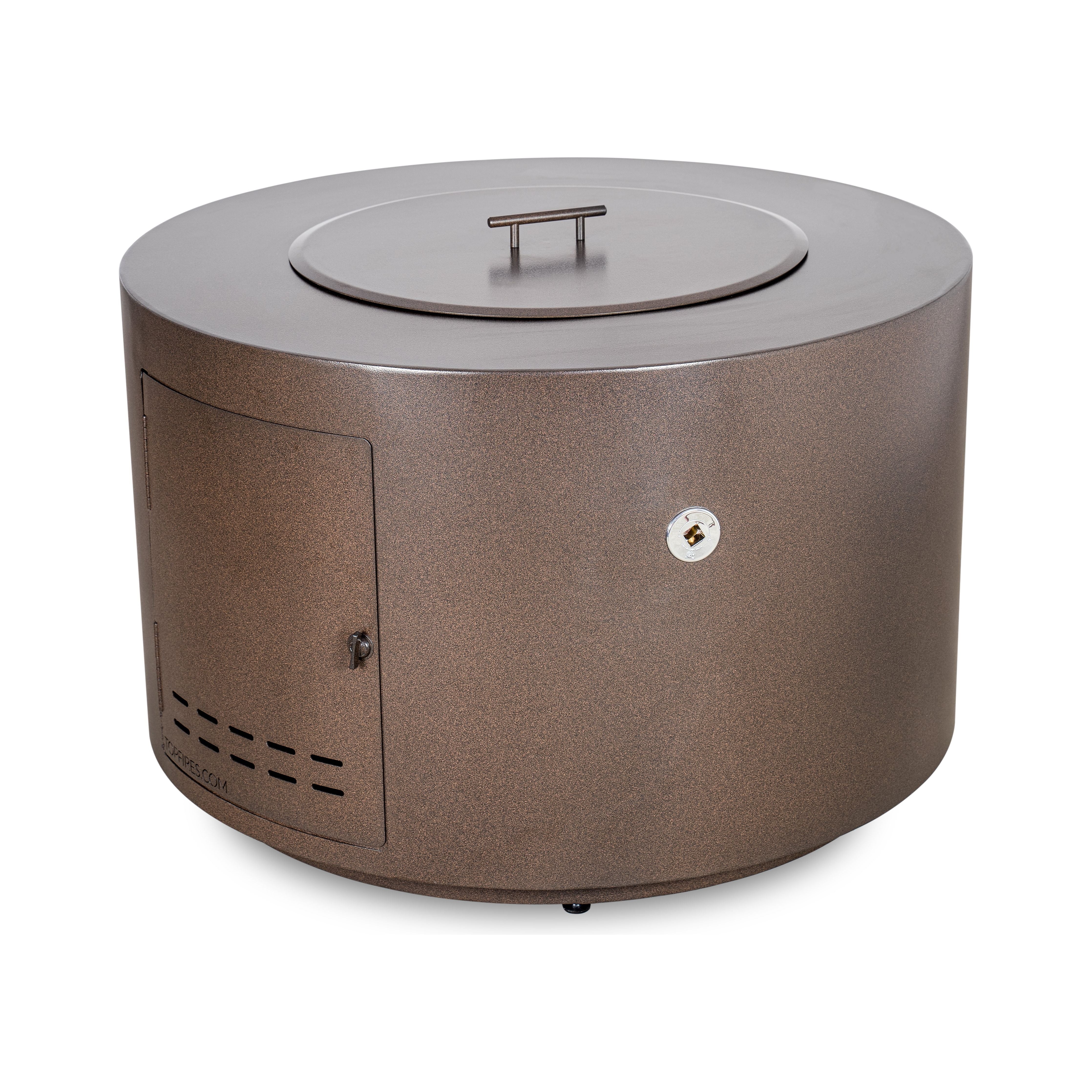 The Outdoor Plus Beverly Round Metal Powder Coat Fire Pit