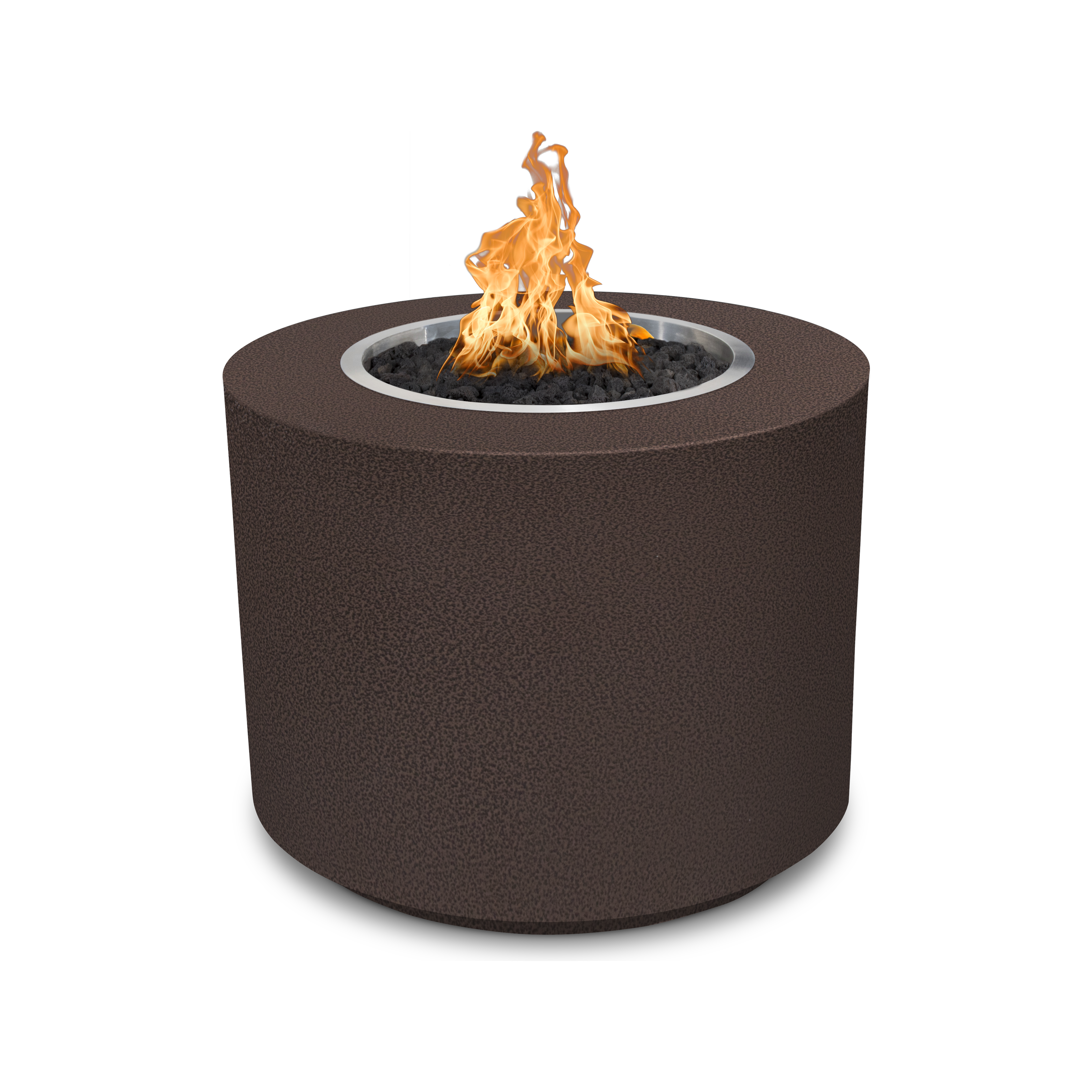 The Outdoor Plus Beverly Round Metal Powder Coat Fire Pit