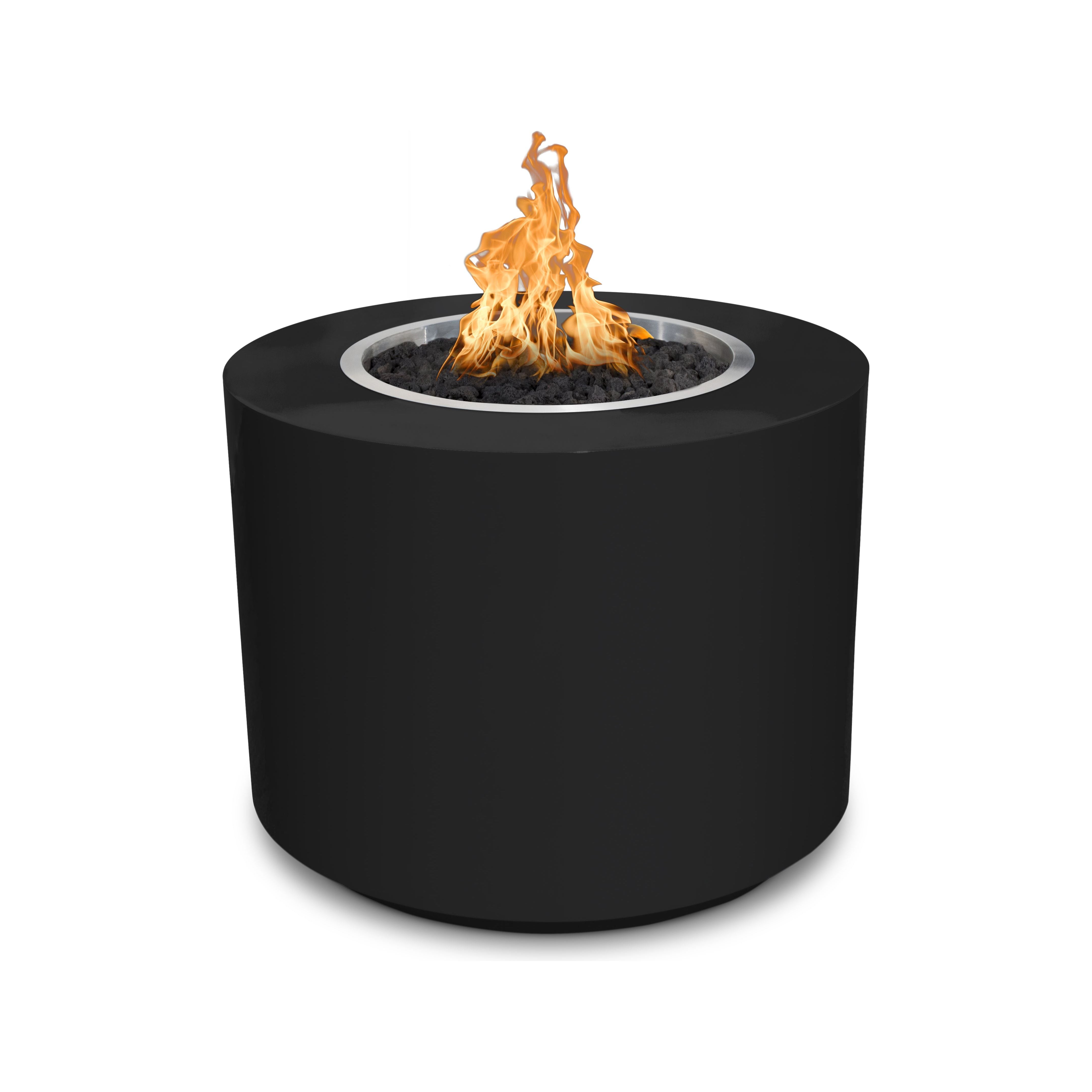 The Outdoor Plus Beverly Round Metal Powder Coat Fire Pit