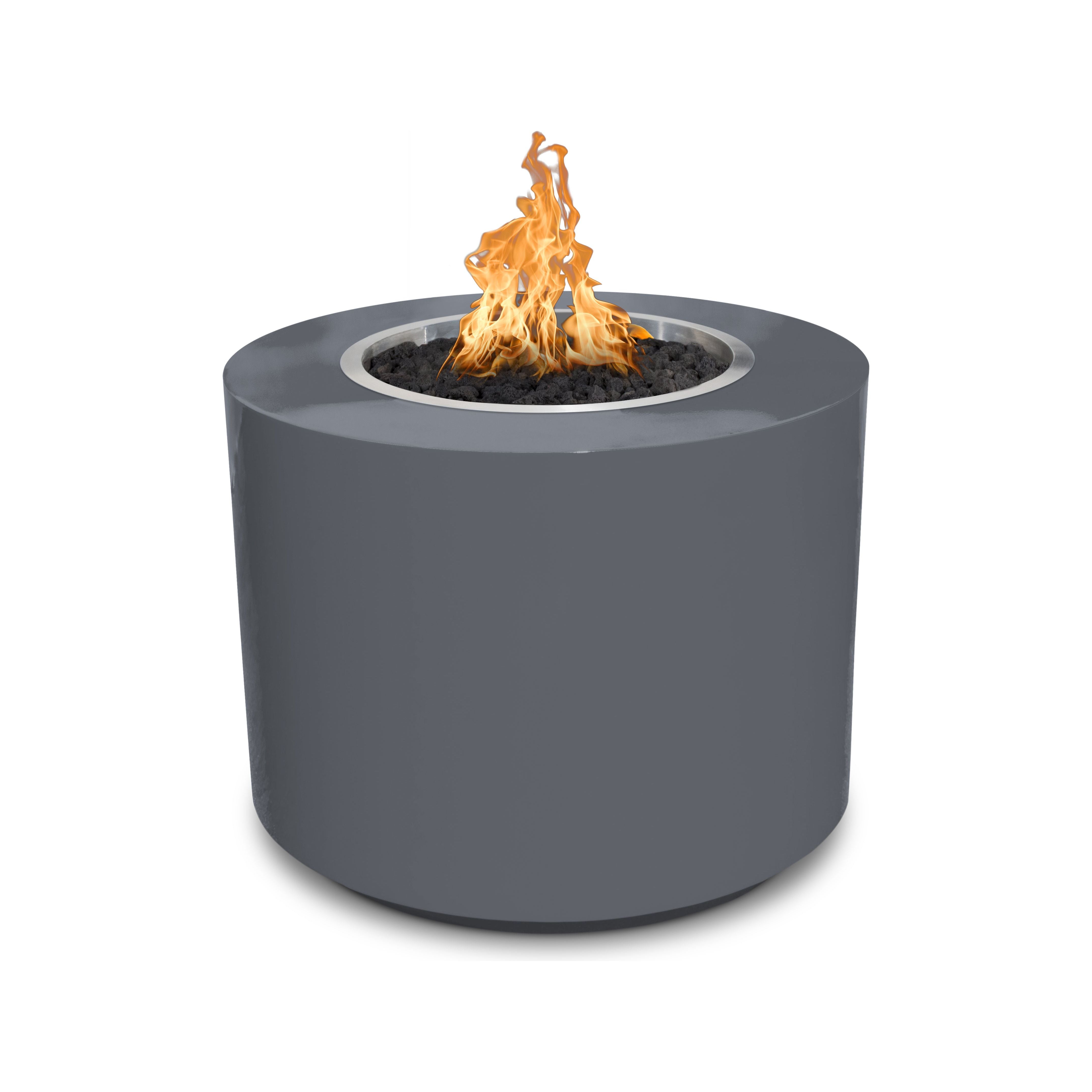 The Outdoor Plus Beverly Round Metal Powder Coat Fire Pit