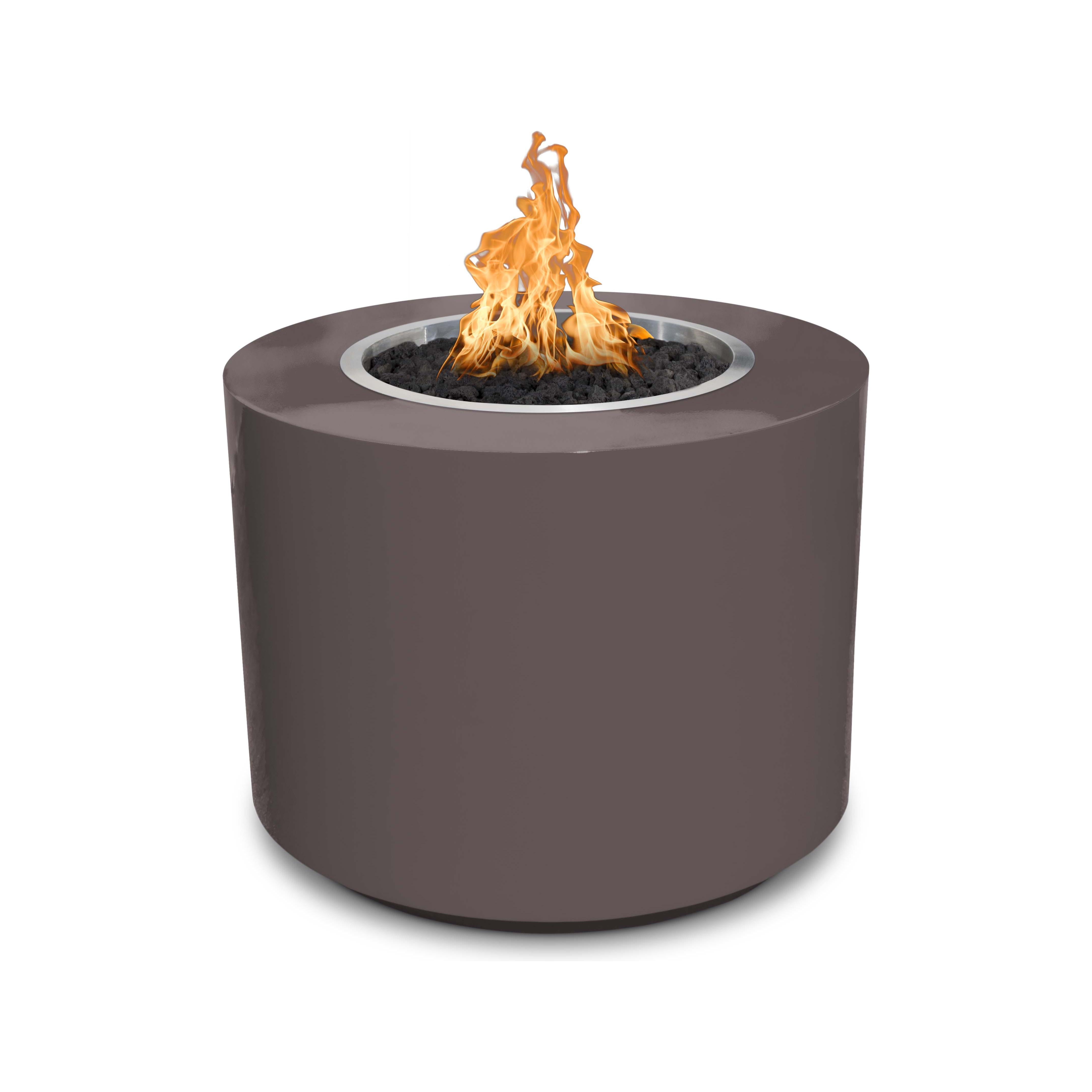 The Outdoor Plus Beverly Round Metal Powder Coat Fire Pit