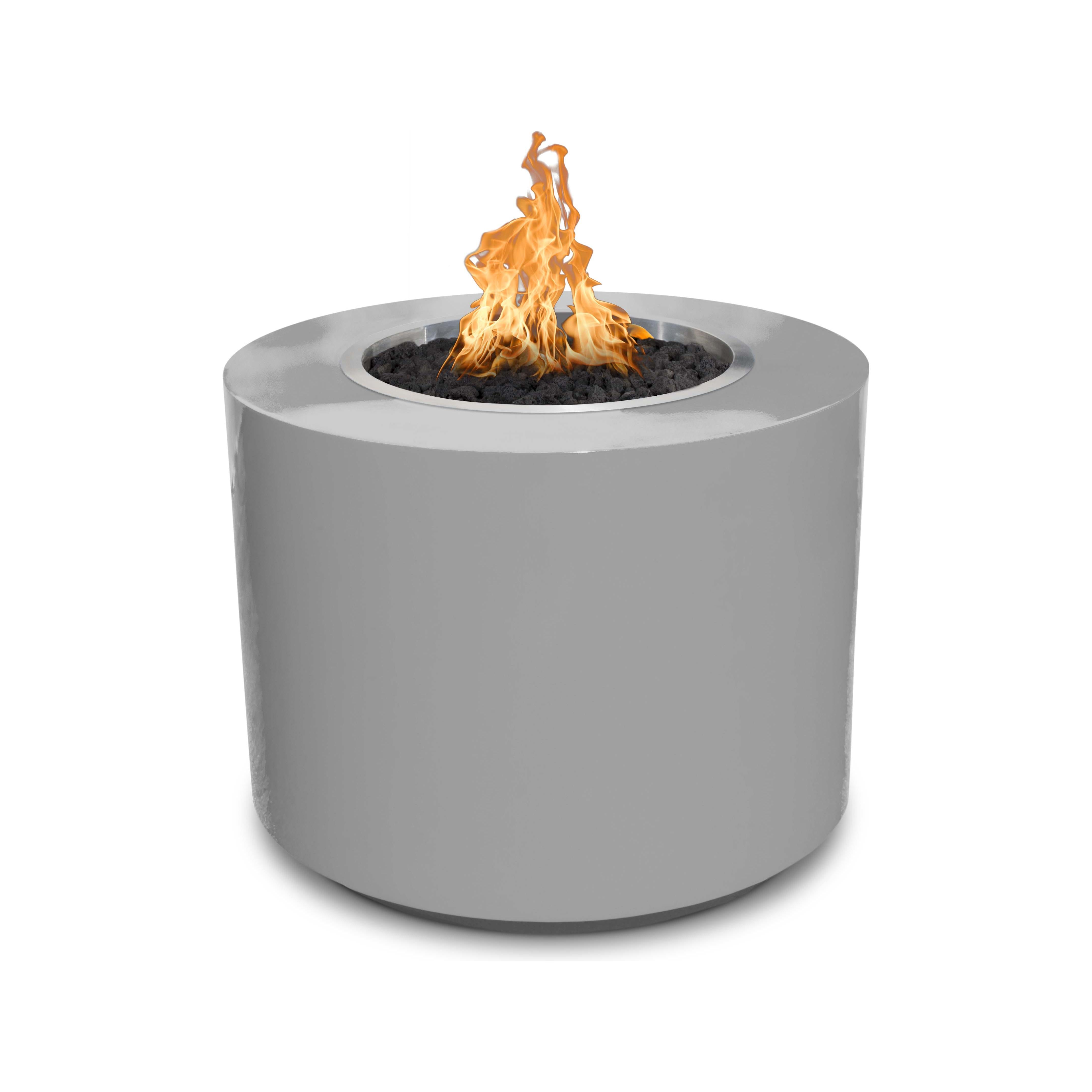 The Outdoor Plus Beverly Round Metal Powder Coat Fire Pit