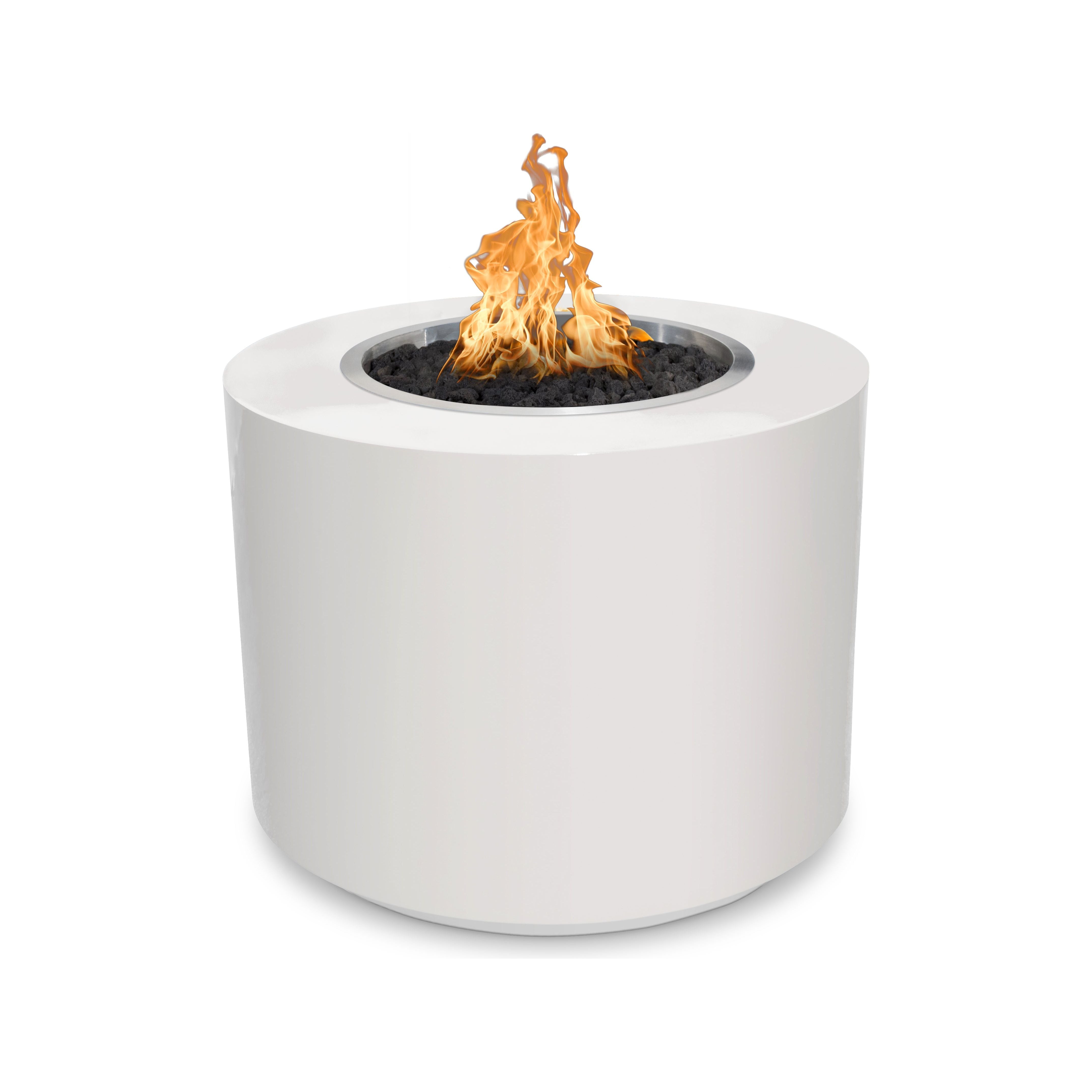 The Outdoor Plus Beverly Round Metal Powder Coat Fire Pit