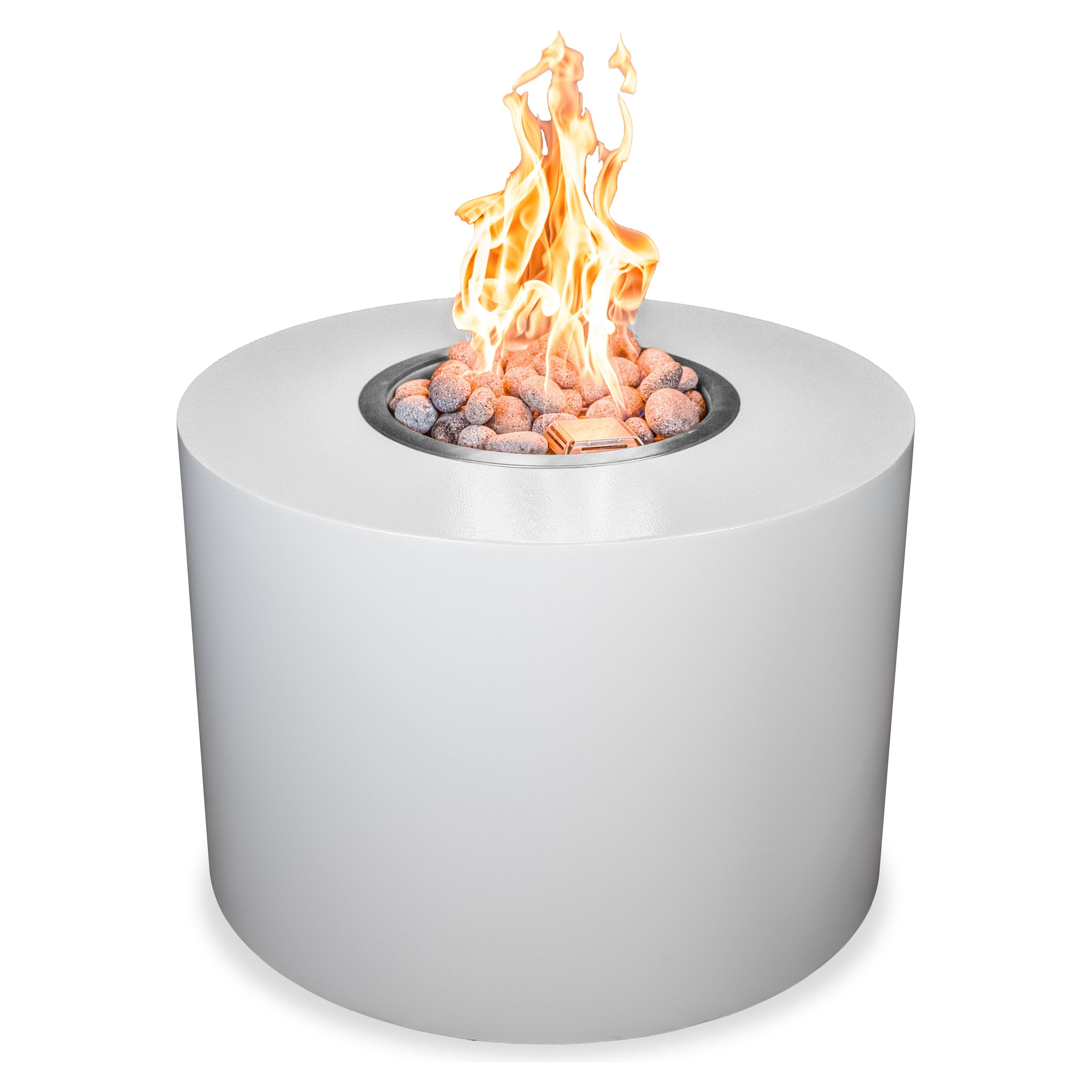 The Outdoor Plus Beverly Round Metal Powder Coat Fire Pit