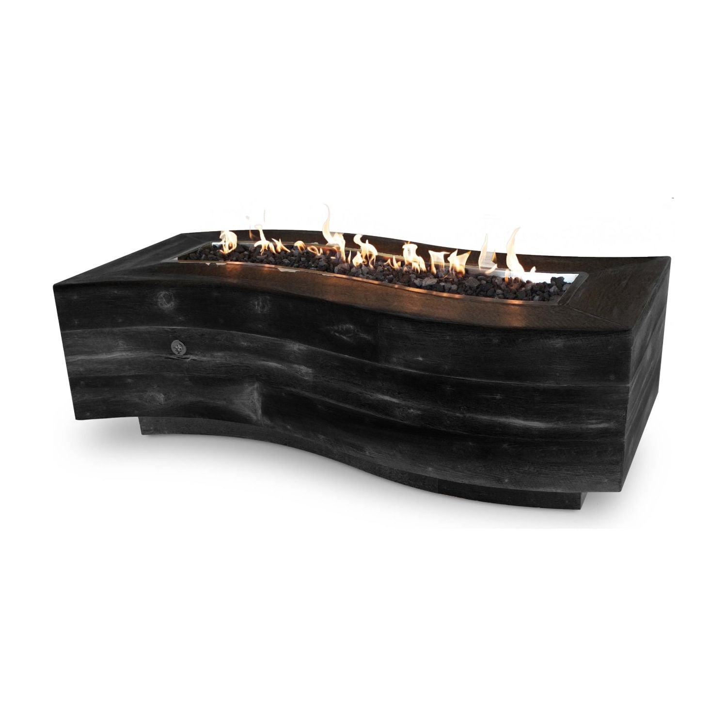 The Outdoor Plus Big Sur Wood Grain GFRC Concrete Fire Pit