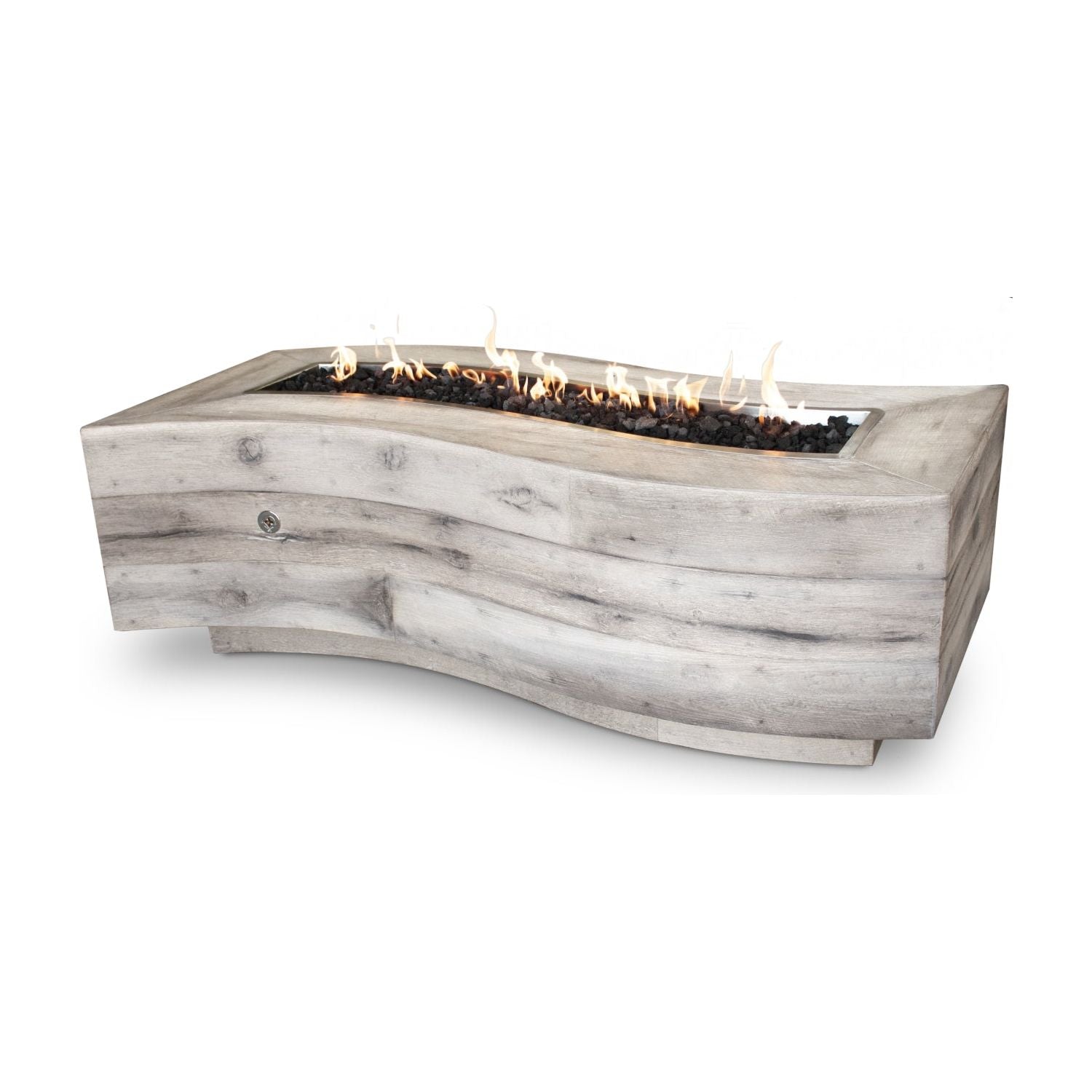 The Outdoor Plus Big Sur Wood Grain GFRC Concrete Fire Pit