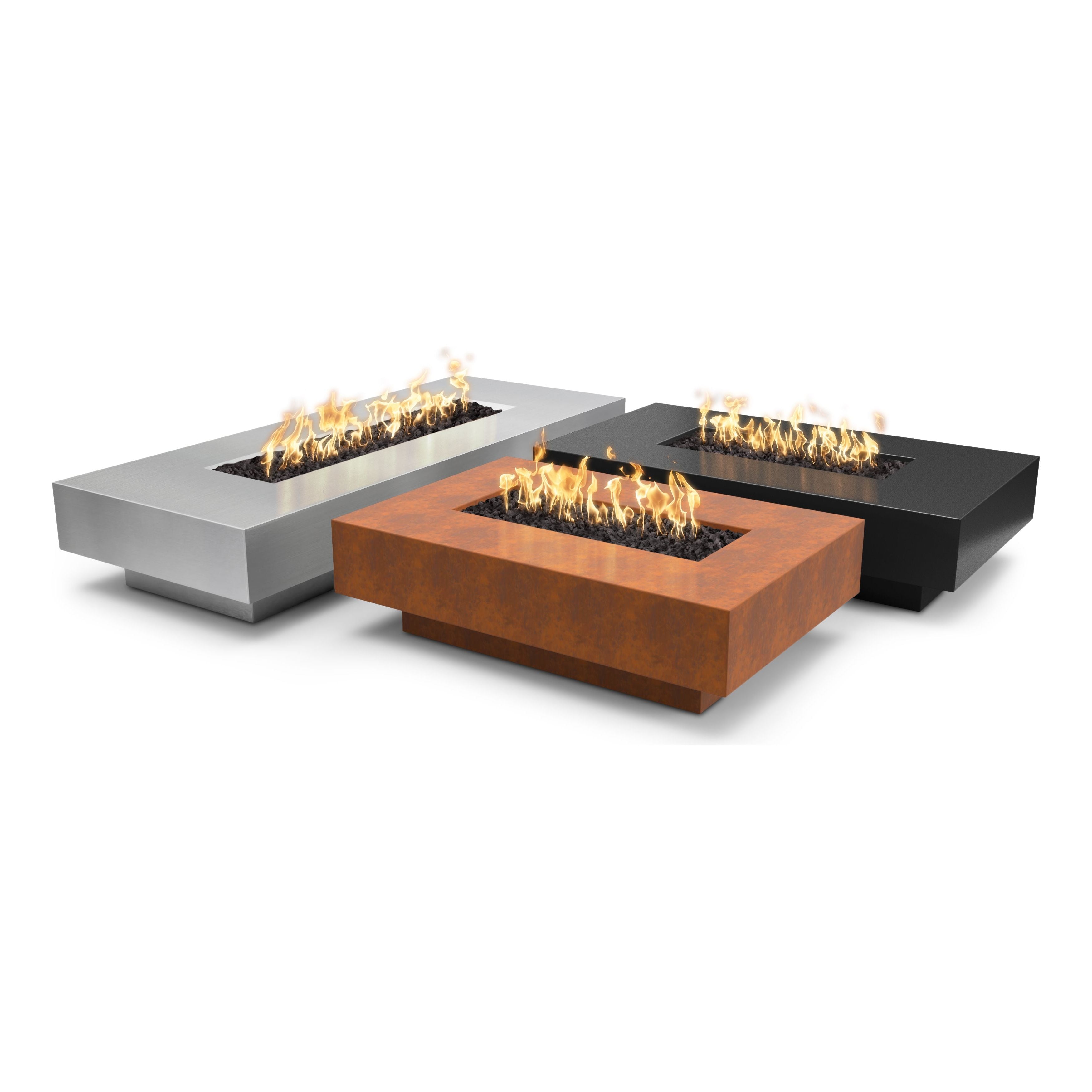 The Outdoor Plus Cabo Metal Linear Fire Pit