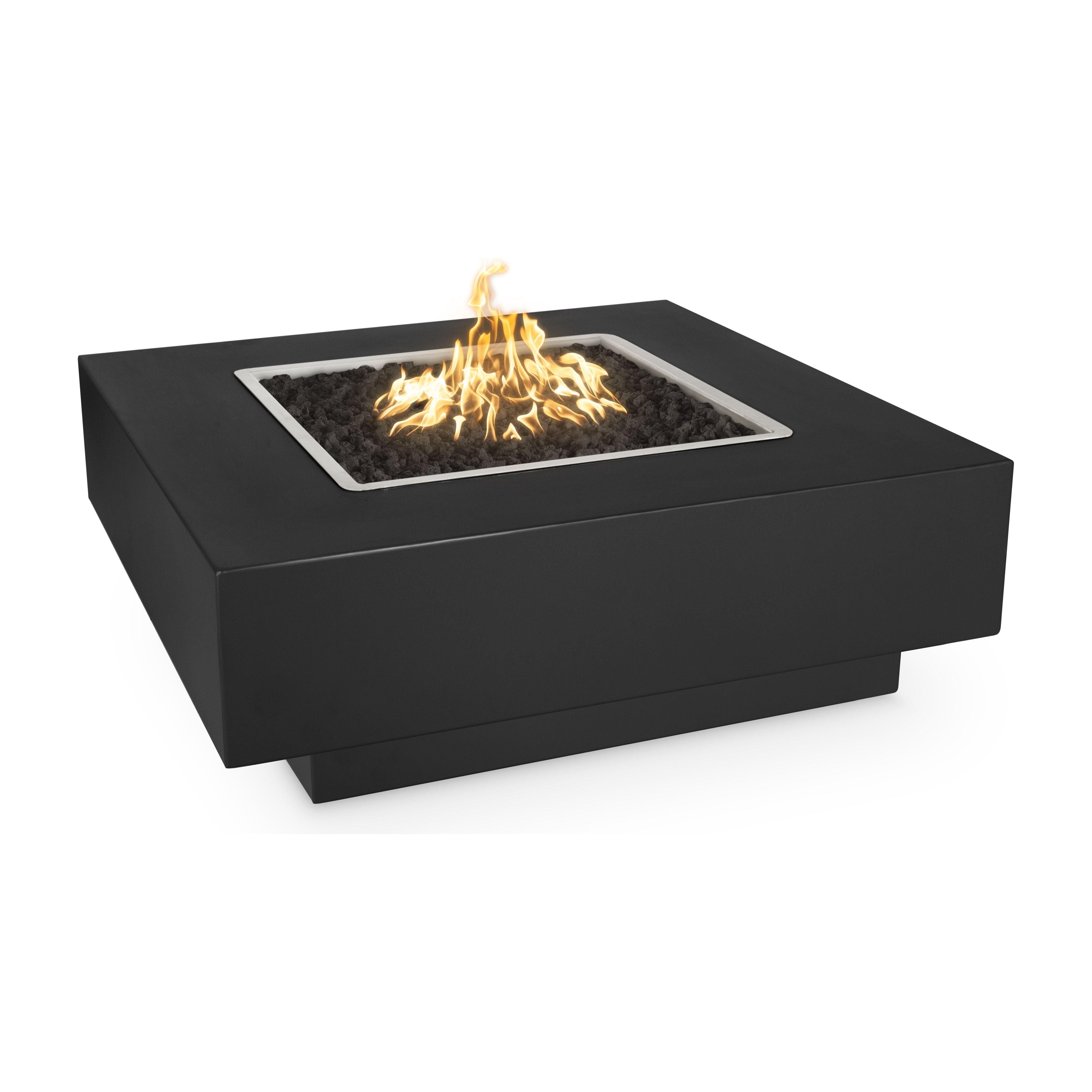 The Outdoor Plus Cabo Powder Coated Metal Square Fire Pit