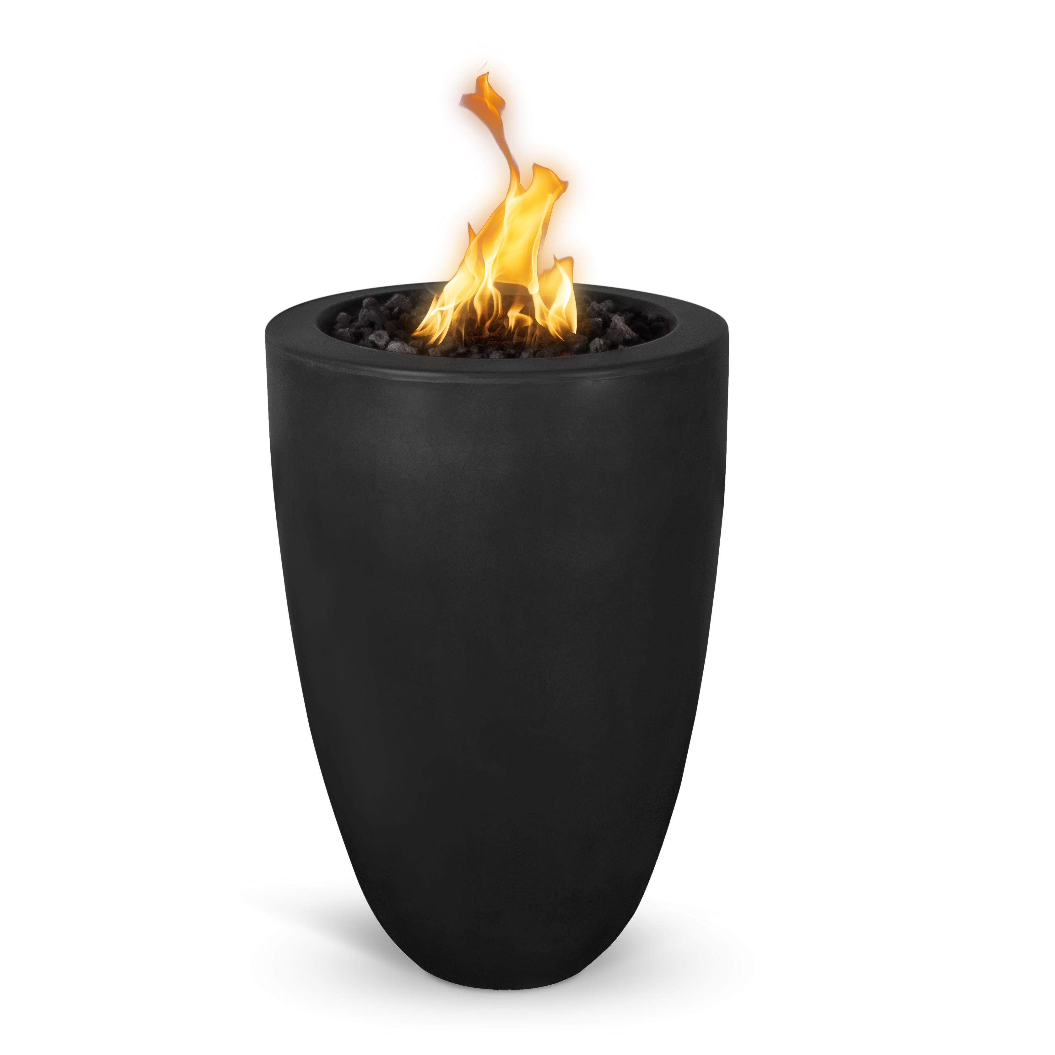 The Outdoor Plus Castillo 22" Round GFRC Concrete Fire Pillar