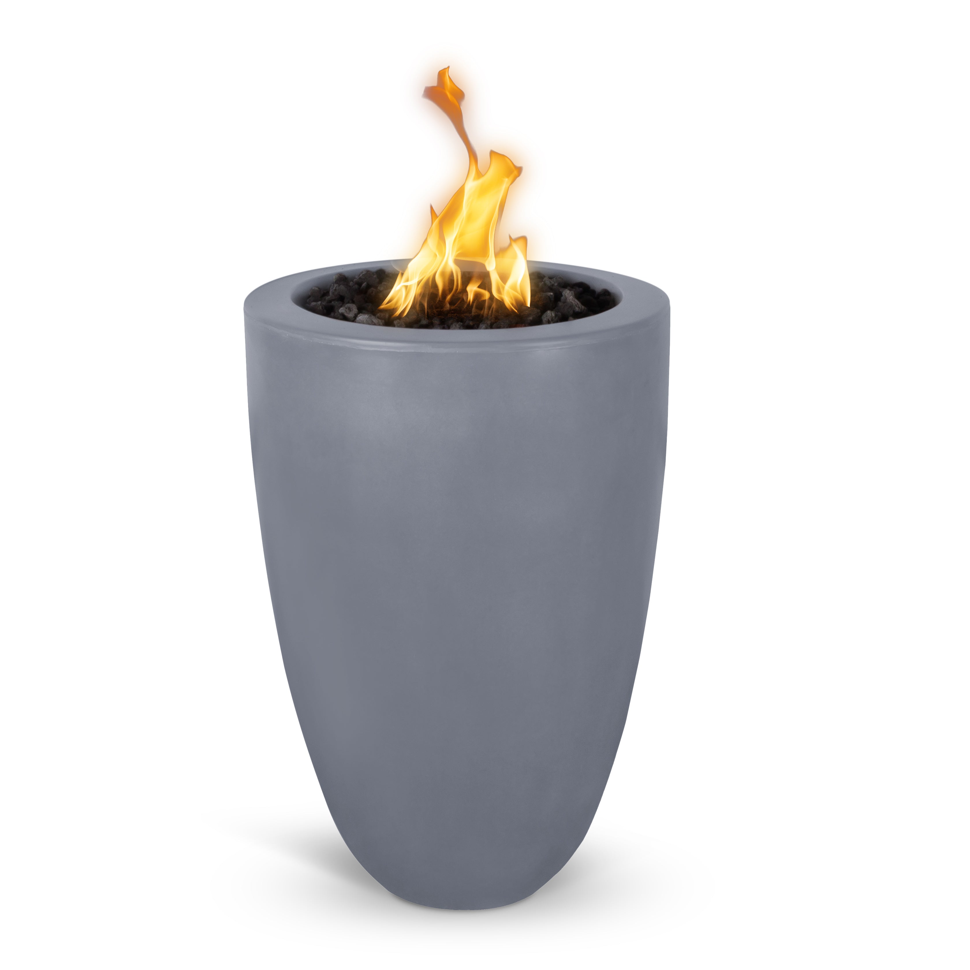 The Outdoor Plus Castillo 22" Round GFRC Concrete Fire Pillar