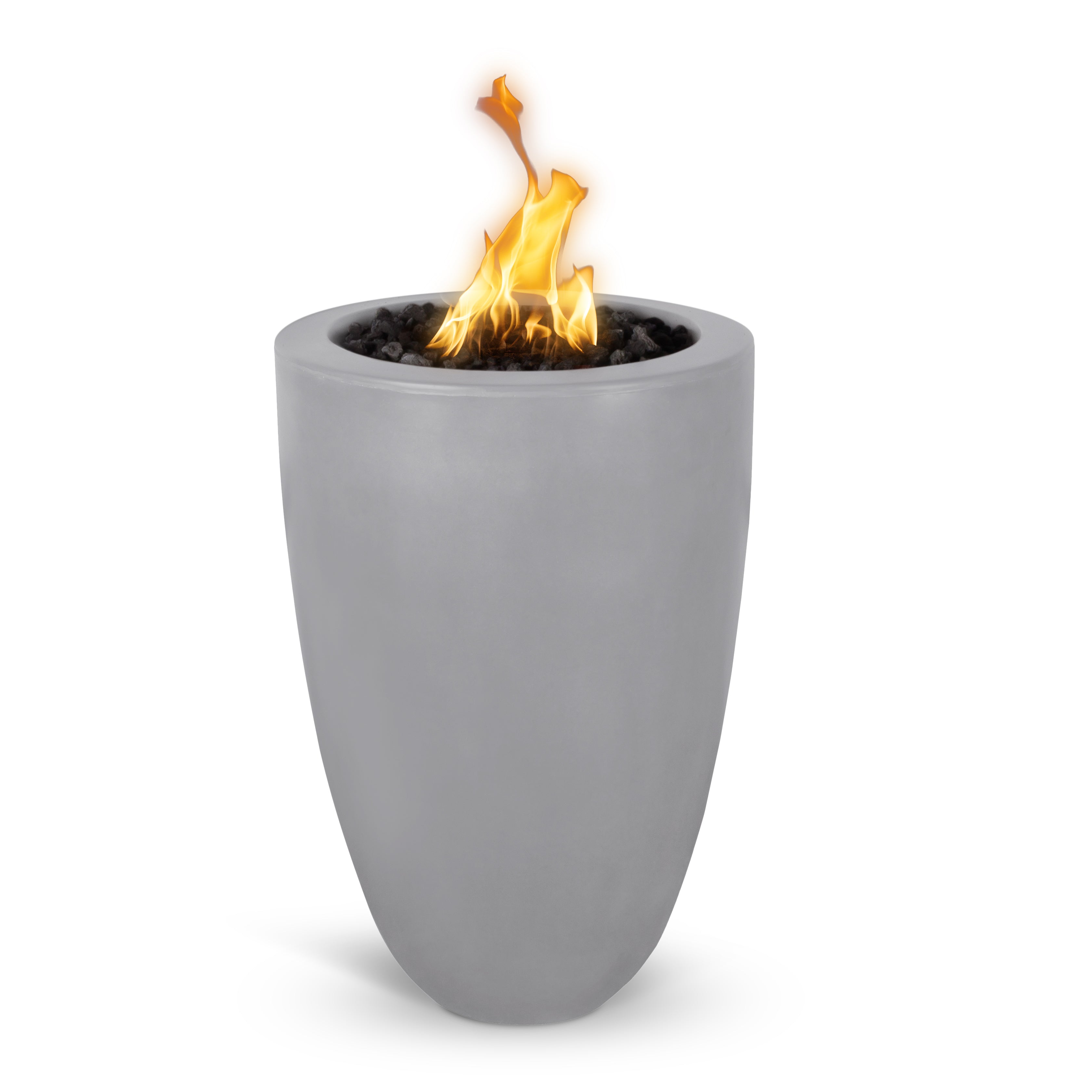 The Outdoor Plus Castillo 22" Round GFRC Concrete Fire Pillar