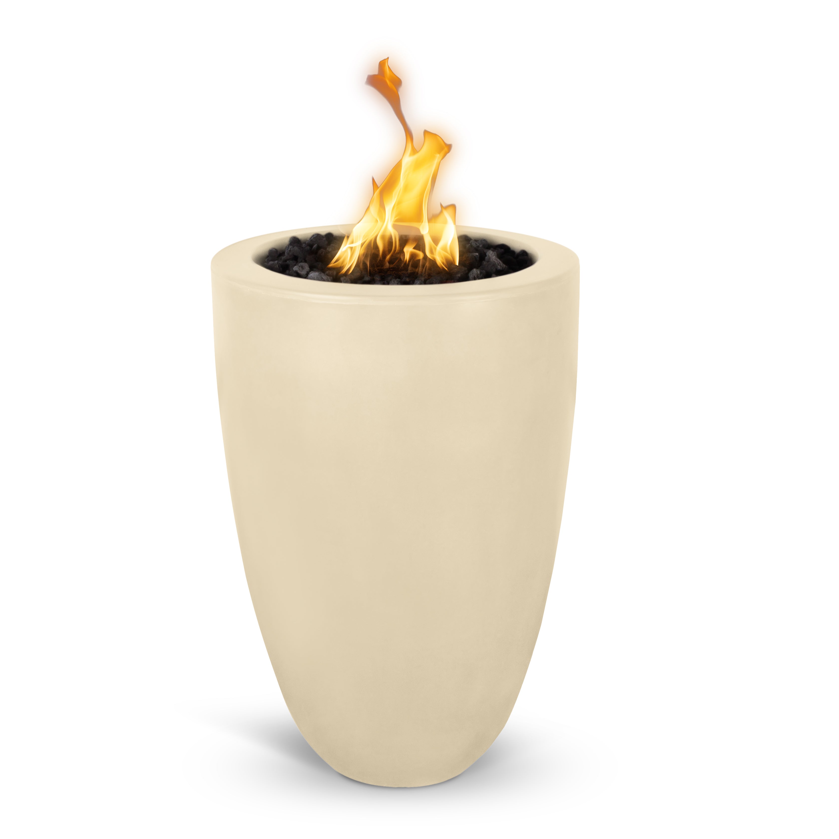 The Outdoor Plus Castillo 22" Round GFRC Concrete Fire Pillar