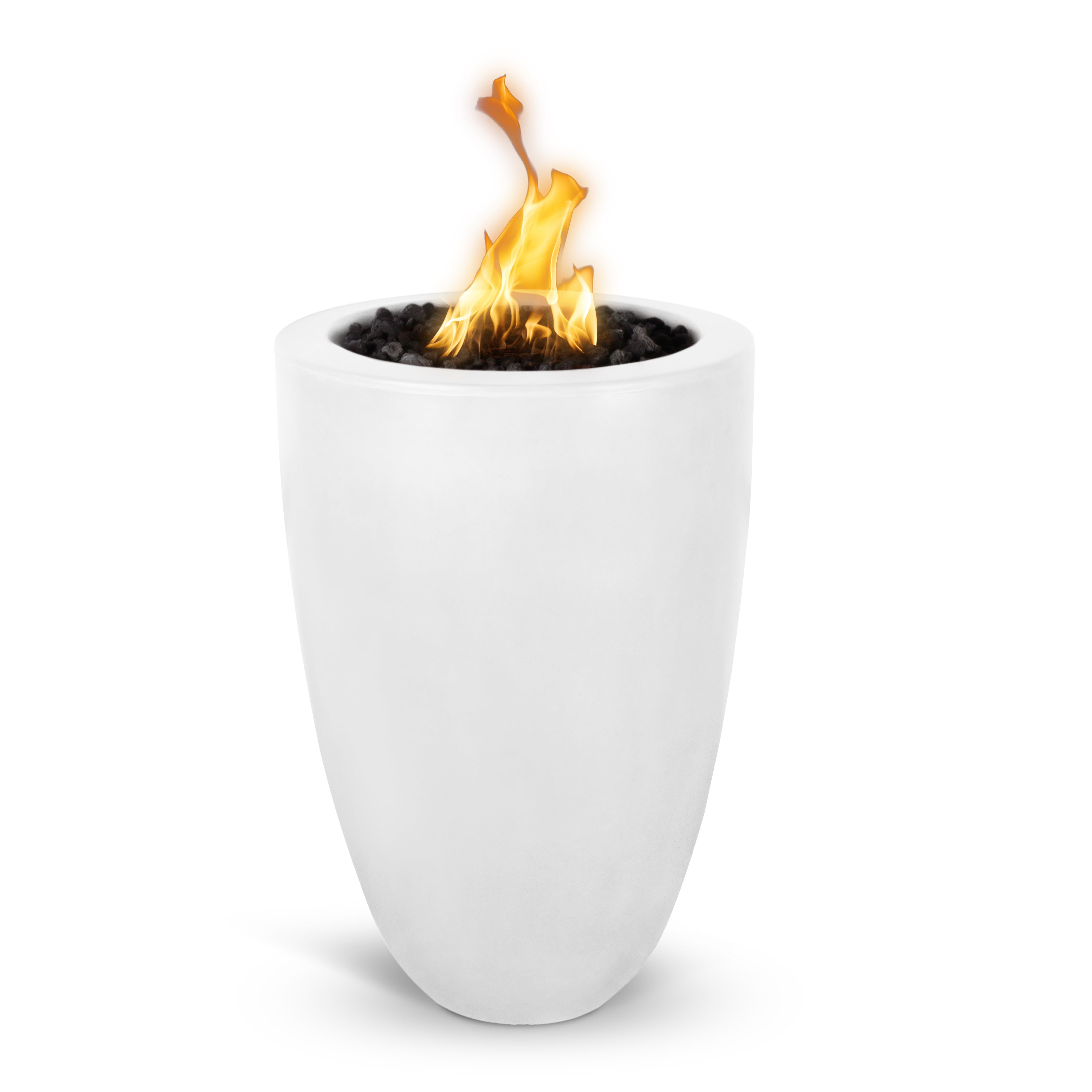 The Outdoor Plus Castillo 22" Round GFRC Concrete Fire Pillar