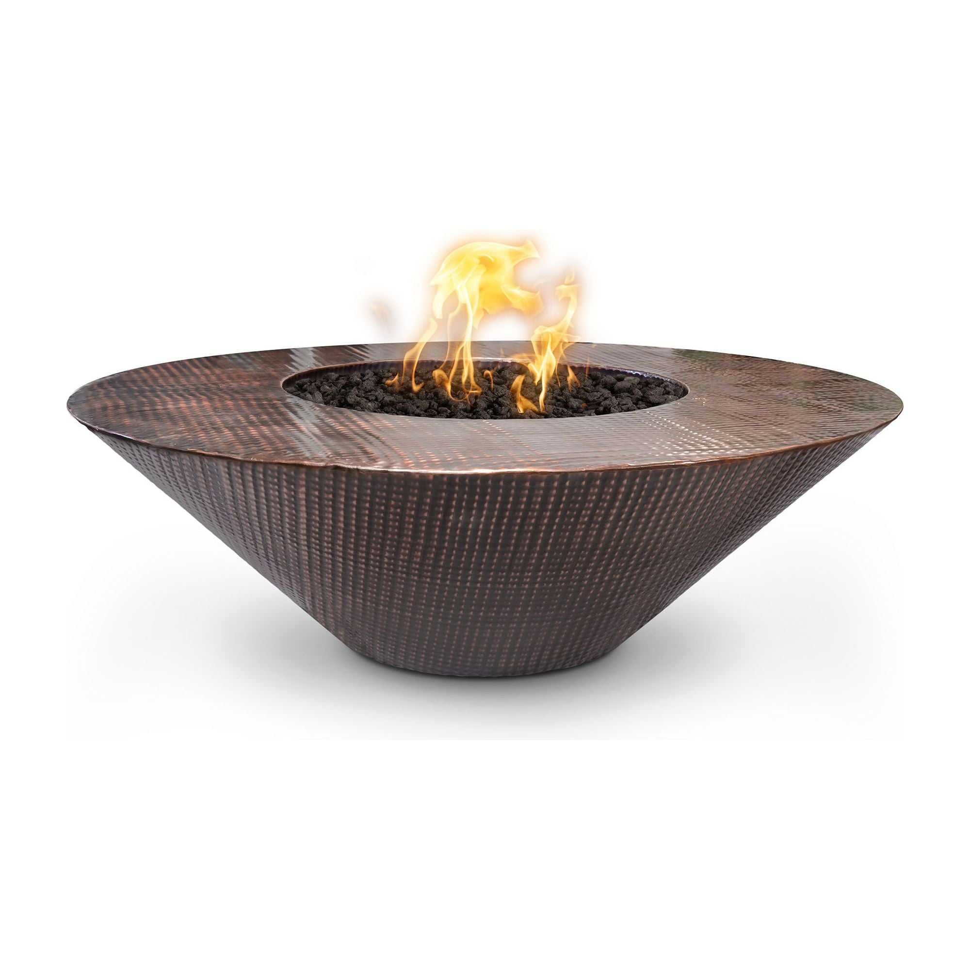 The Outdoor Plus Cazo Hammered Copper Fire Pit - Wide Ledge