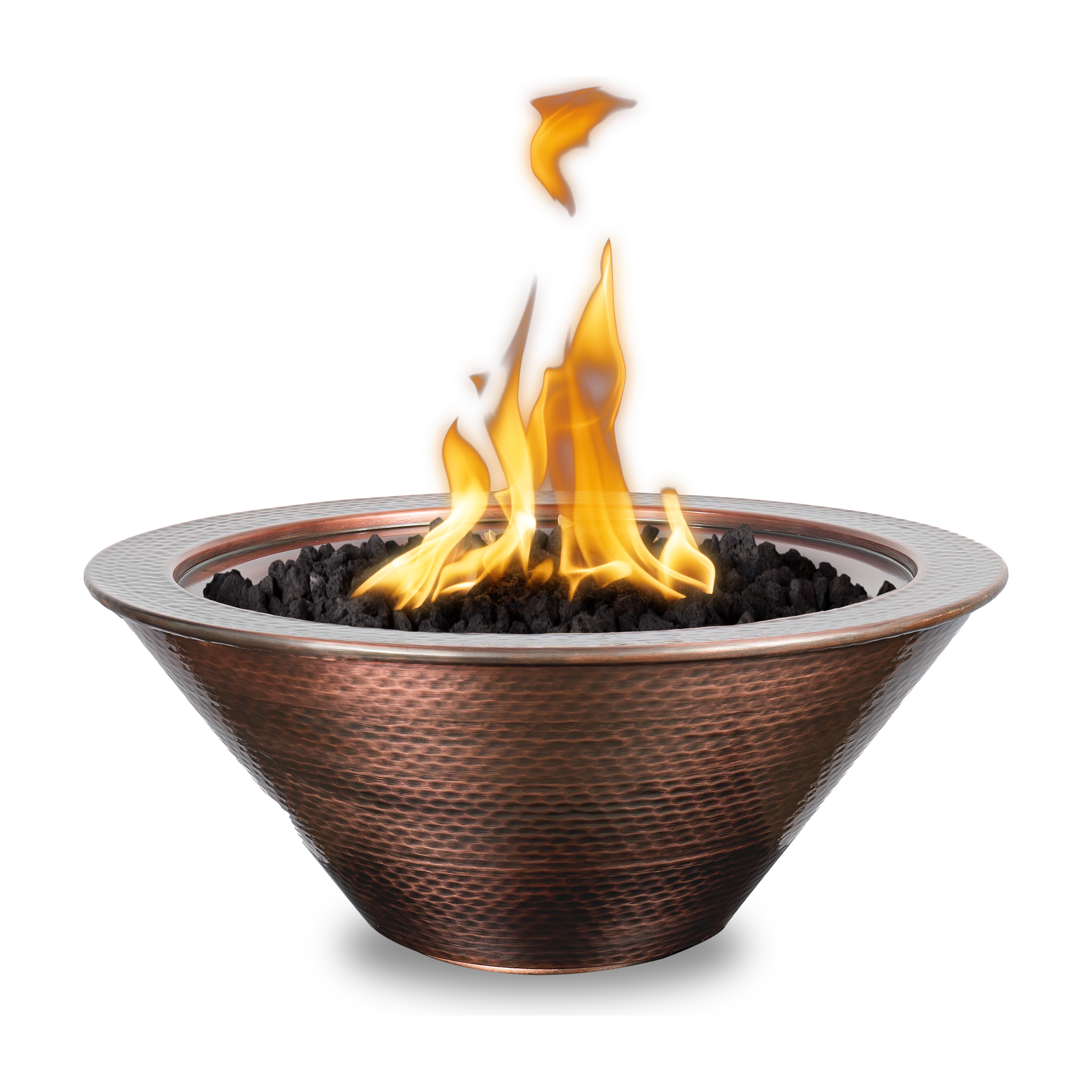 The Outdoor Plus Cazo Hammered Patina Copper Fire Bowl