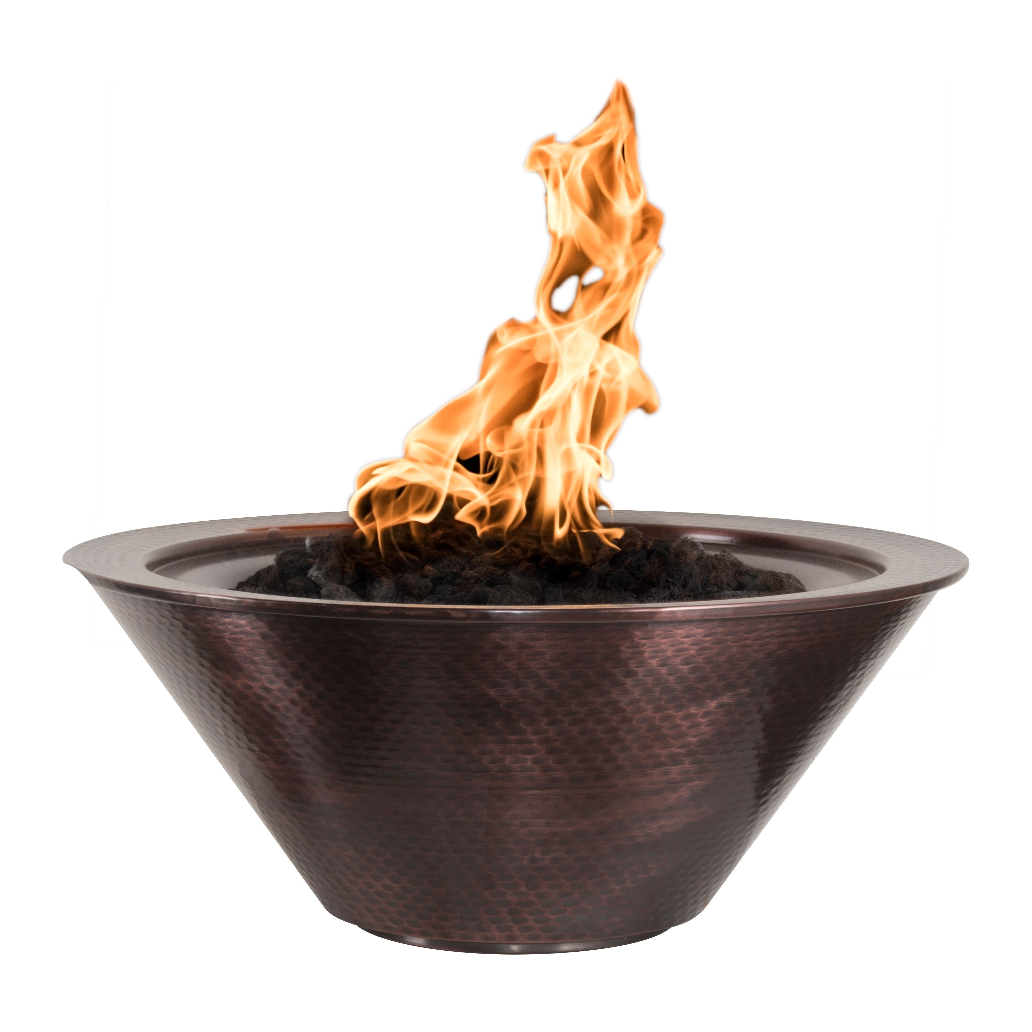 The Outdoor Plus Cazo Hammered Patina Copper Fire Bowl