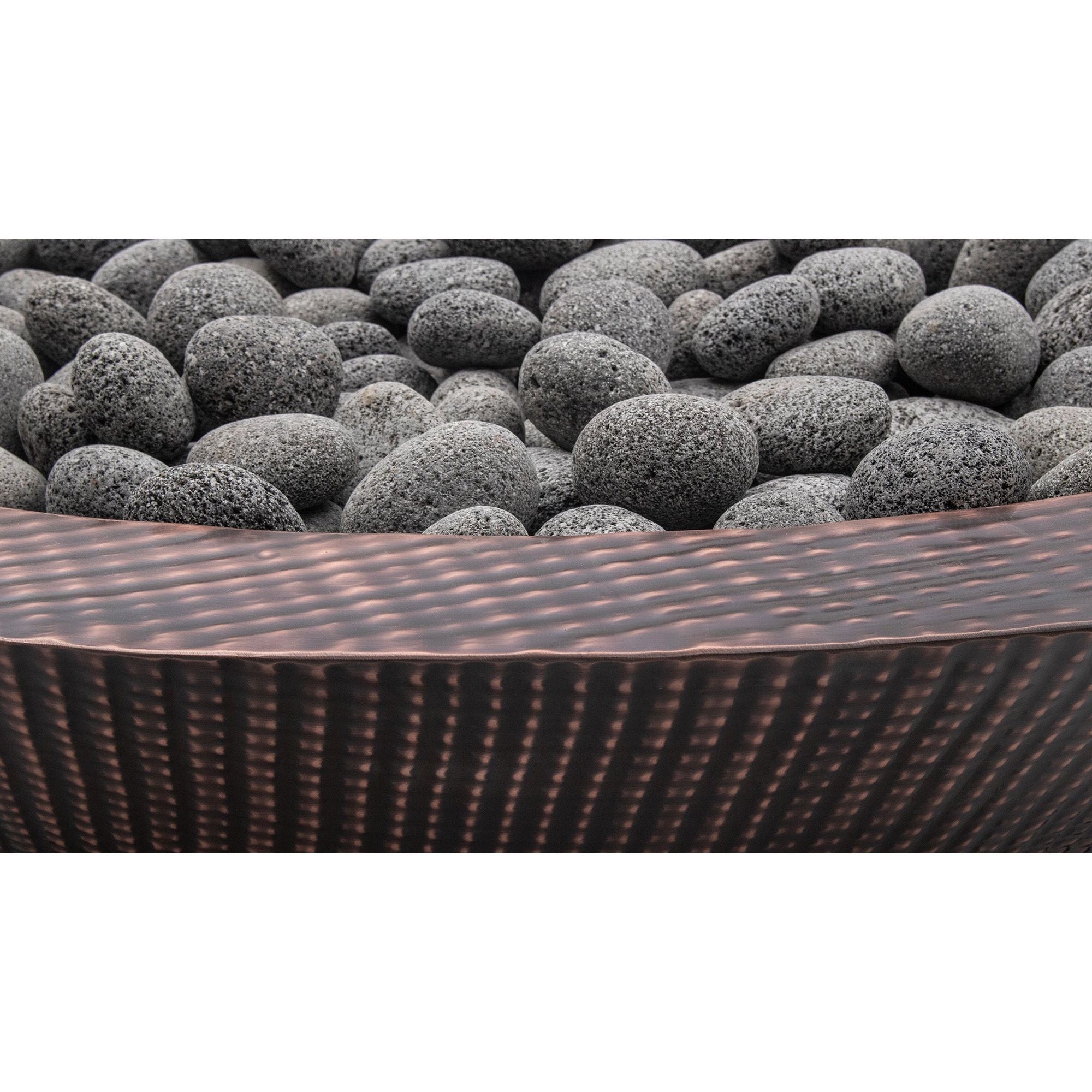 The Outdoor Plus Cazo Hammered Copper Fire Pit - Narrow Ledge