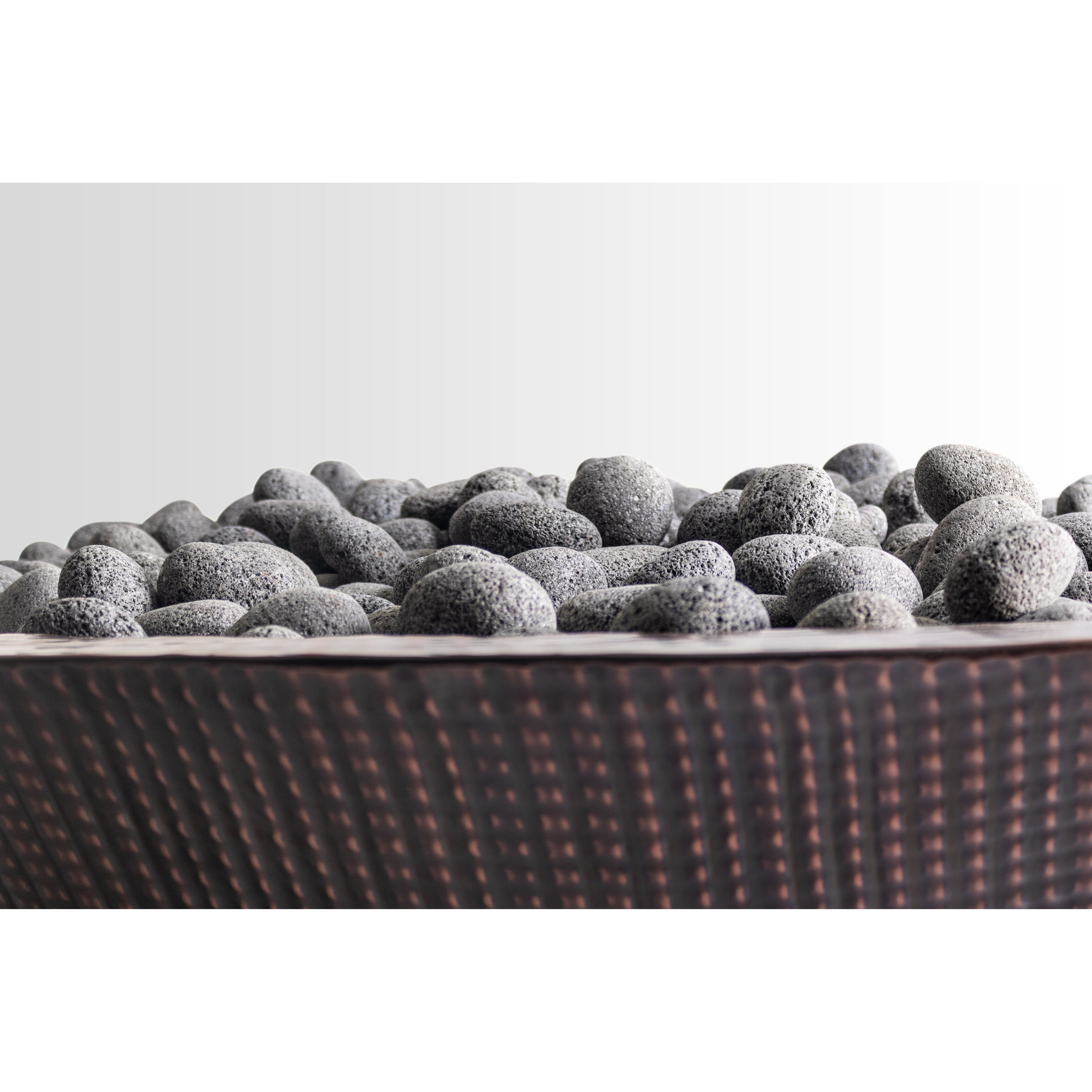 The Outdoor Plus Cazo Hammered Copper Fire Pit - Narrow Ledge