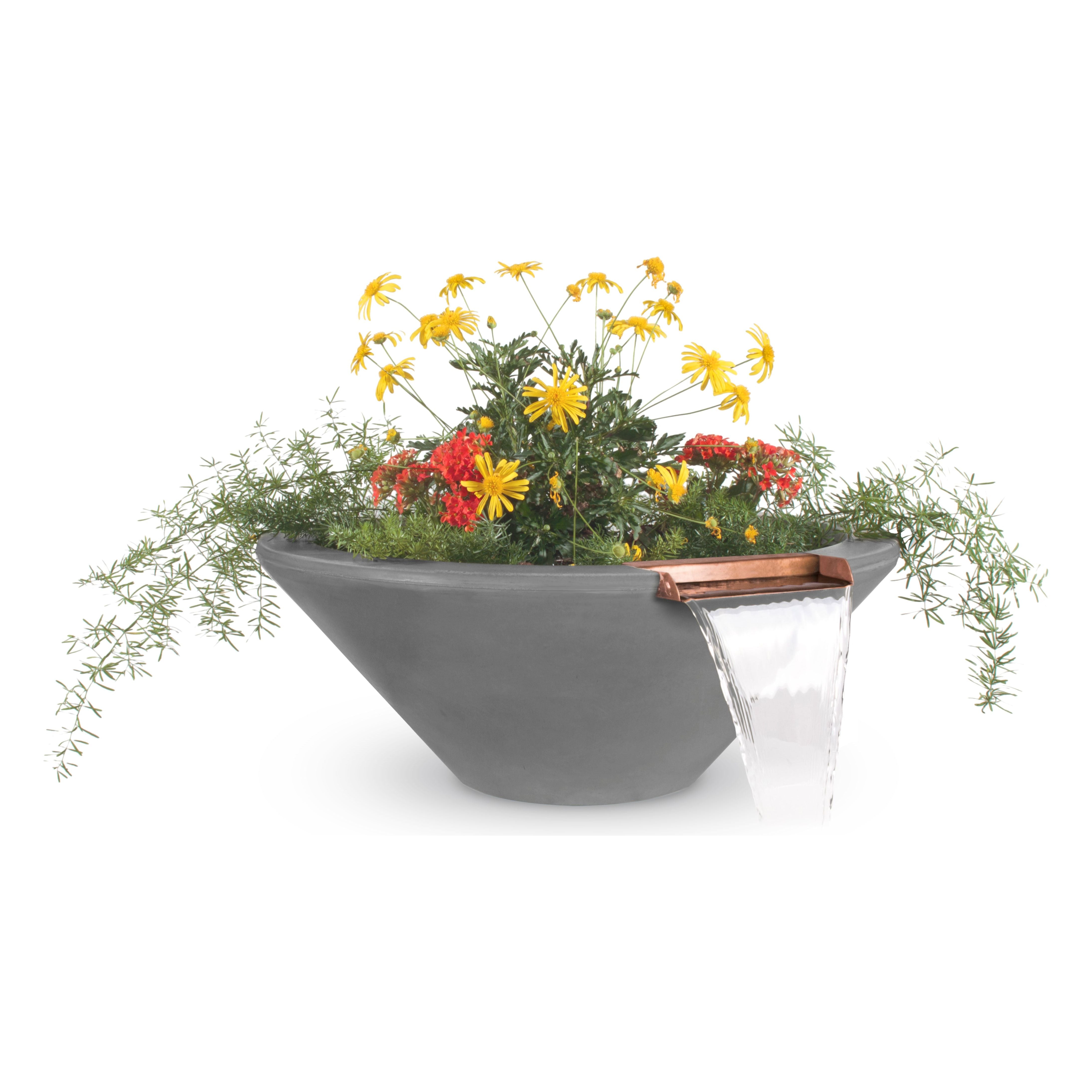The Outdoor Plus Cazo GFRC Concrete Planter & Water Bowl