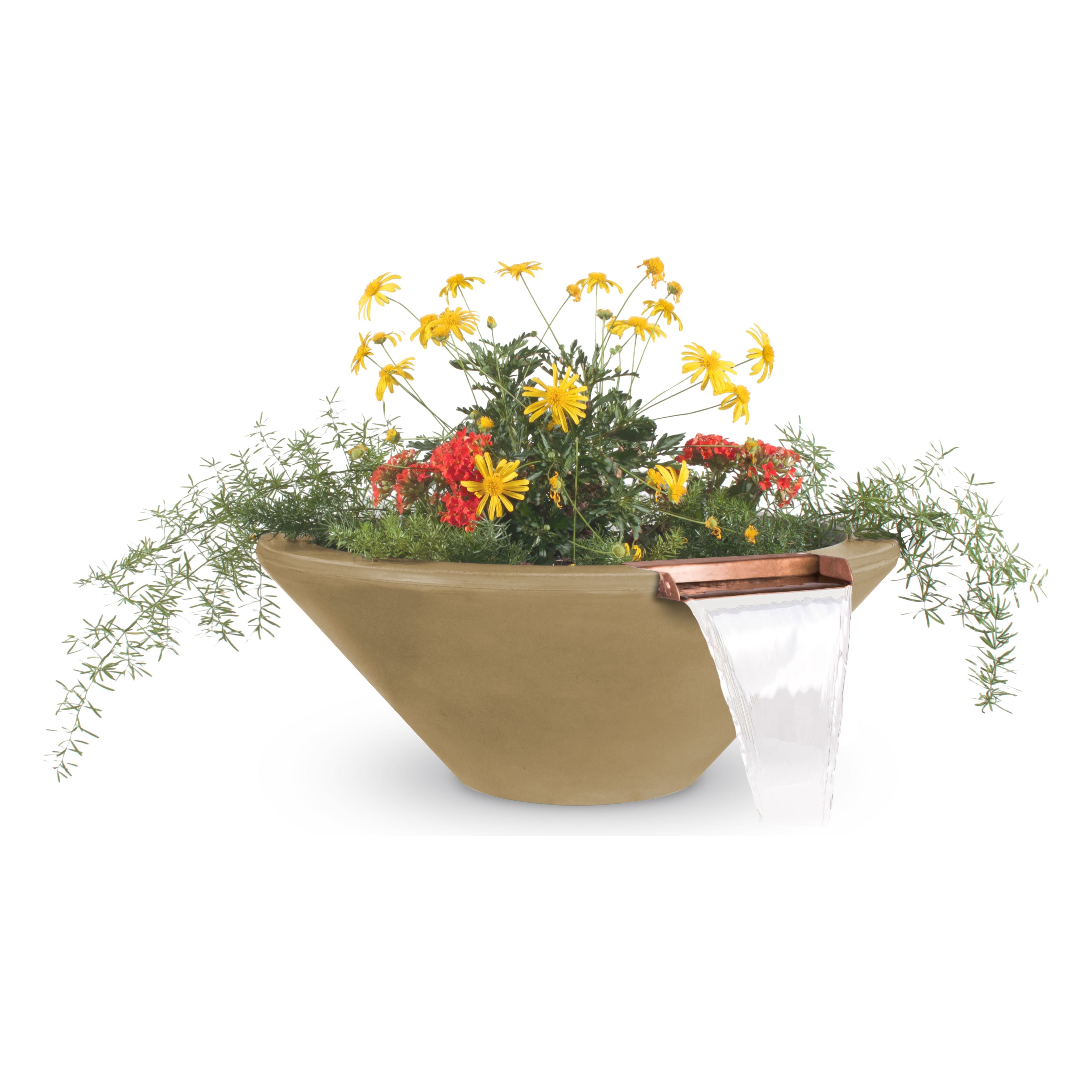 The Outdoor Plus Cazo GFRC Concrete Planter & Water Bowl
