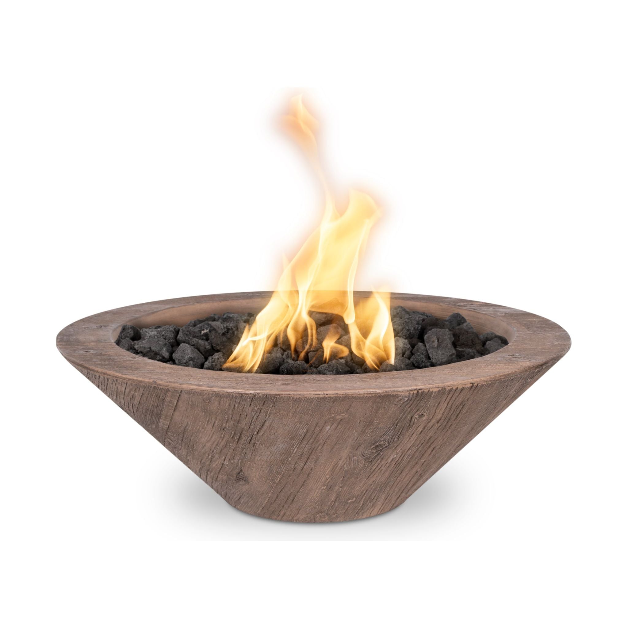 The Outdoor Plus Cazo GFRC Woodgrain Fire Bowl