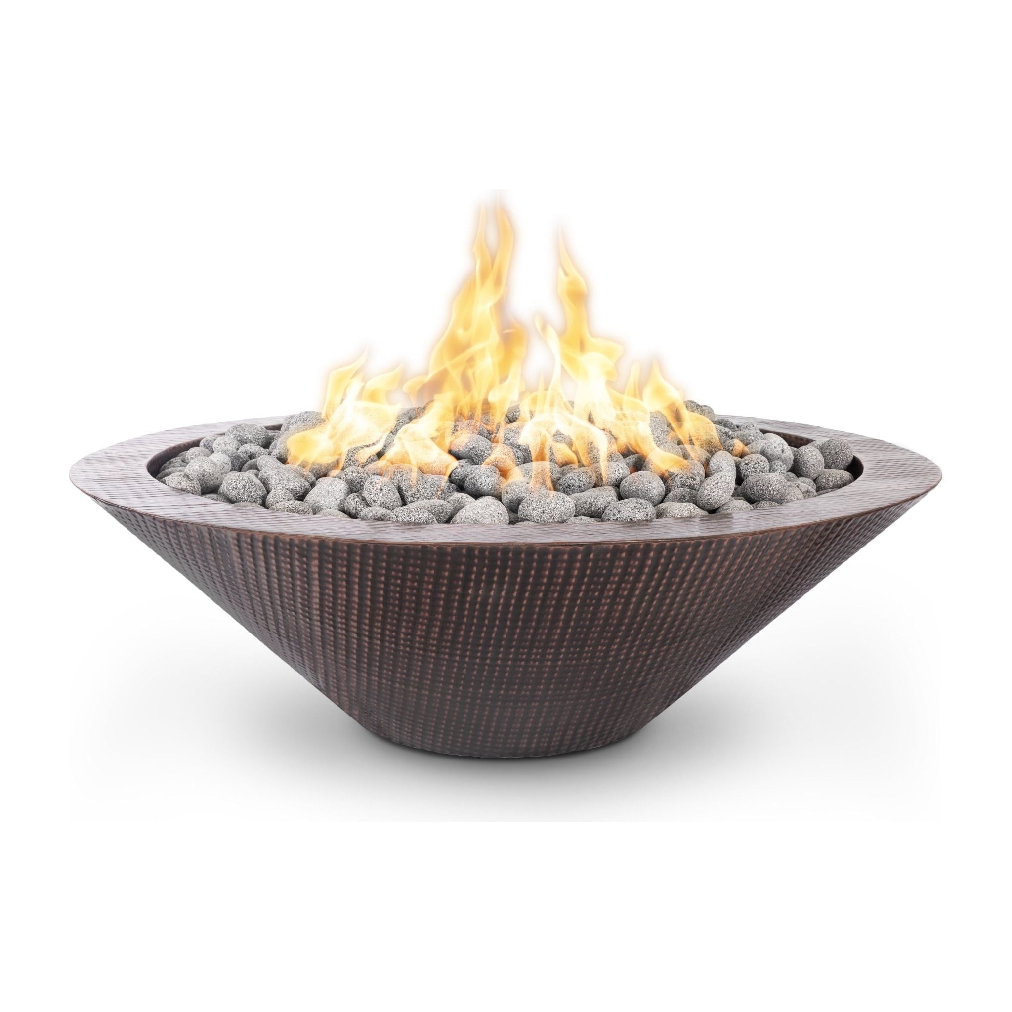 The Outdoor Plus Cazo Hammered Copper Fire Pit - Narrow Ledge