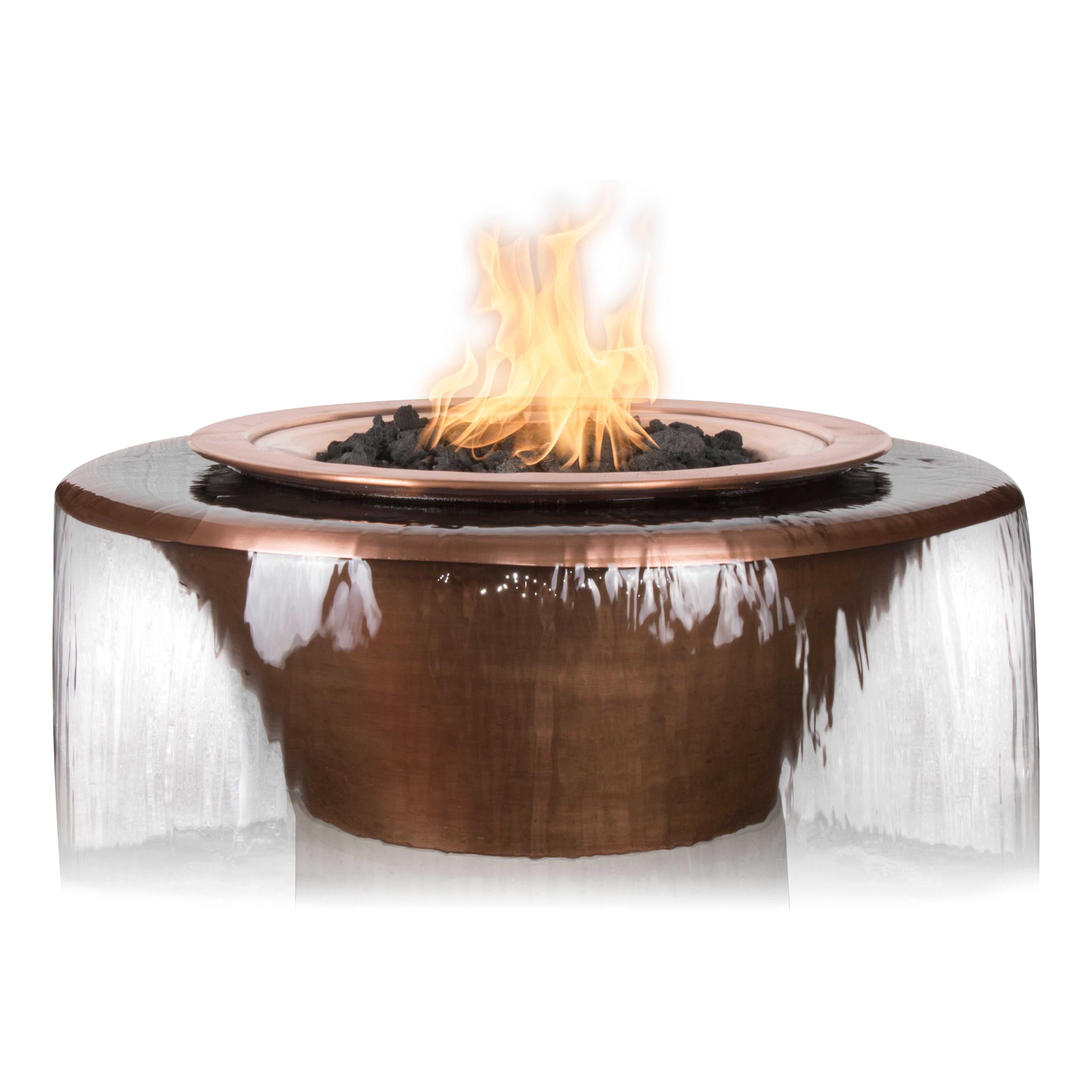 The Outdoor Plus Cazo Hammered Patina Copper Fire & Water Bowl - 360° Spill
