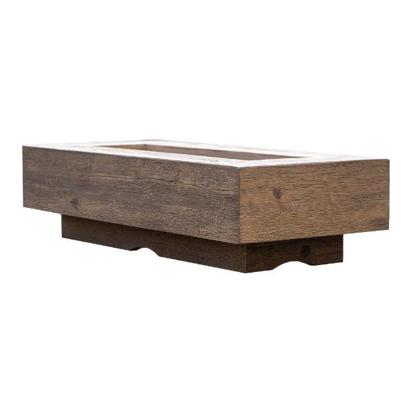 The Outdoor Plus Coronado 96" Rectangle GFRC Wood Grain Fire Pit