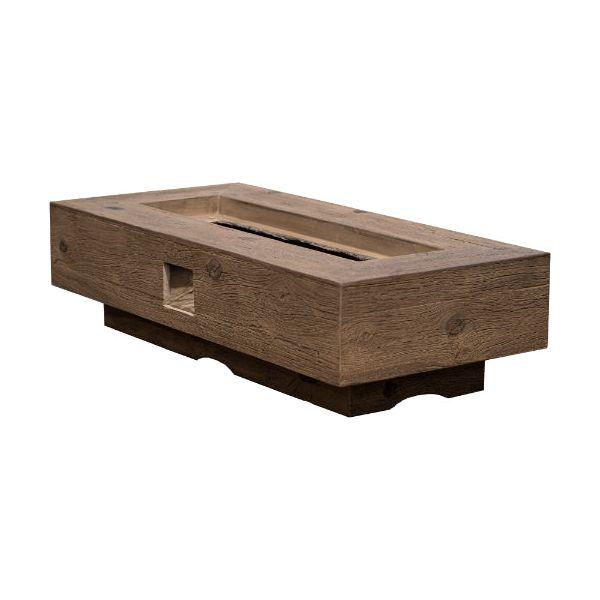 The Outdoor Plus Coronado 84" Rectangle GFRC Wood Grain Fire Pit