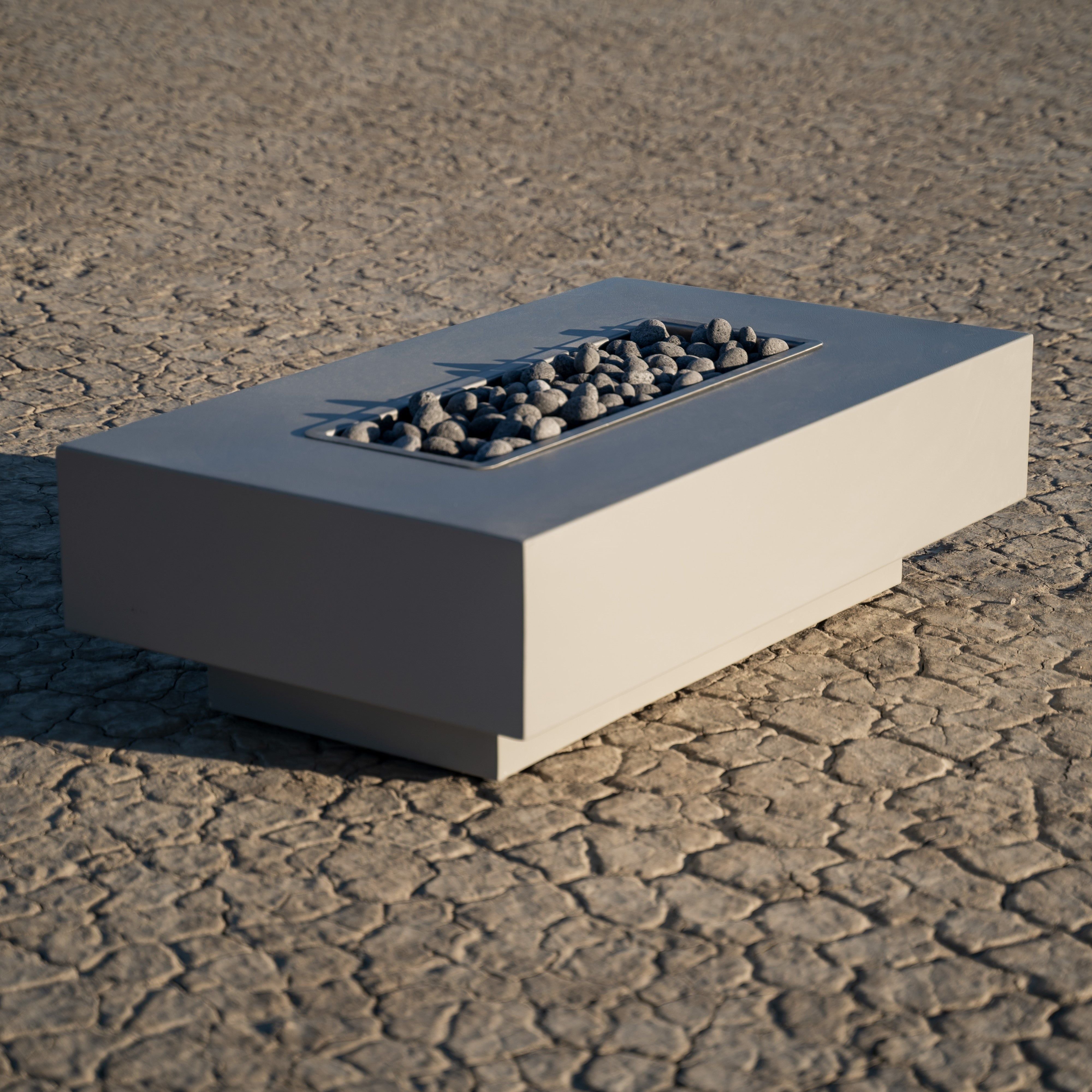 The Outdoor Plus Coronado 84" Rectangle Metal Powder Coat Fire Pit