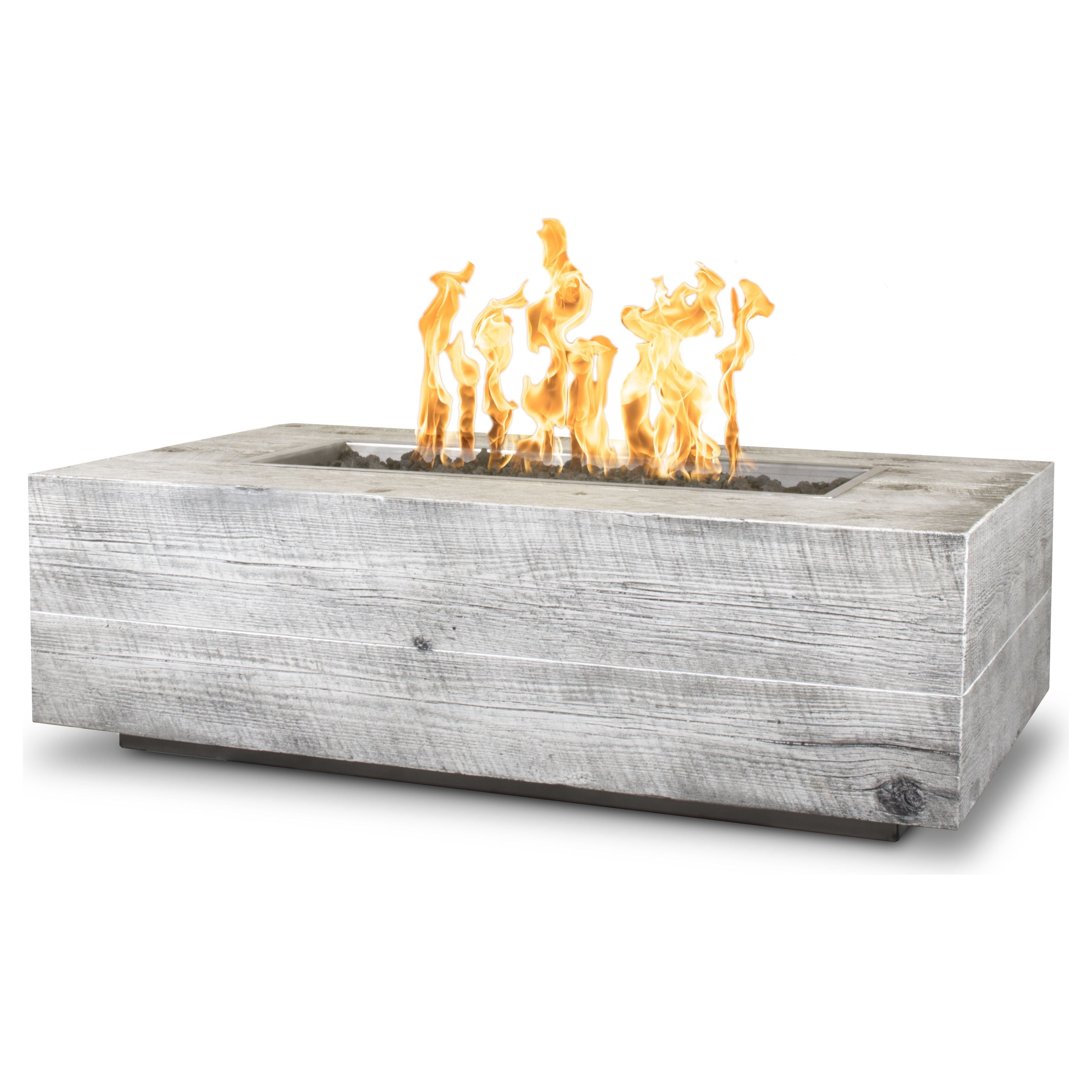 The Outdoor Plus Coronado 48" Rectangle GFRC Wood Grain Fire Pit