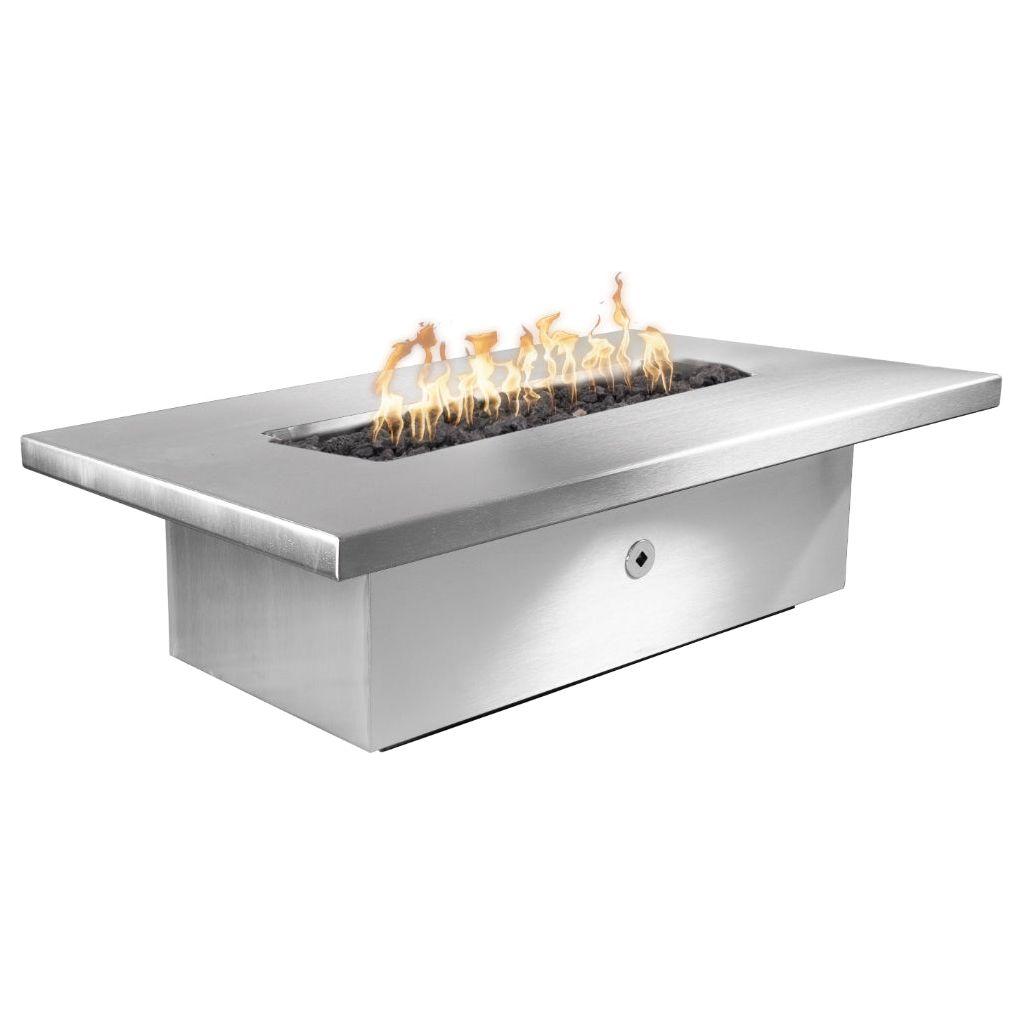The Outdoor Plus Fremont Rectangular Metal Fire Table