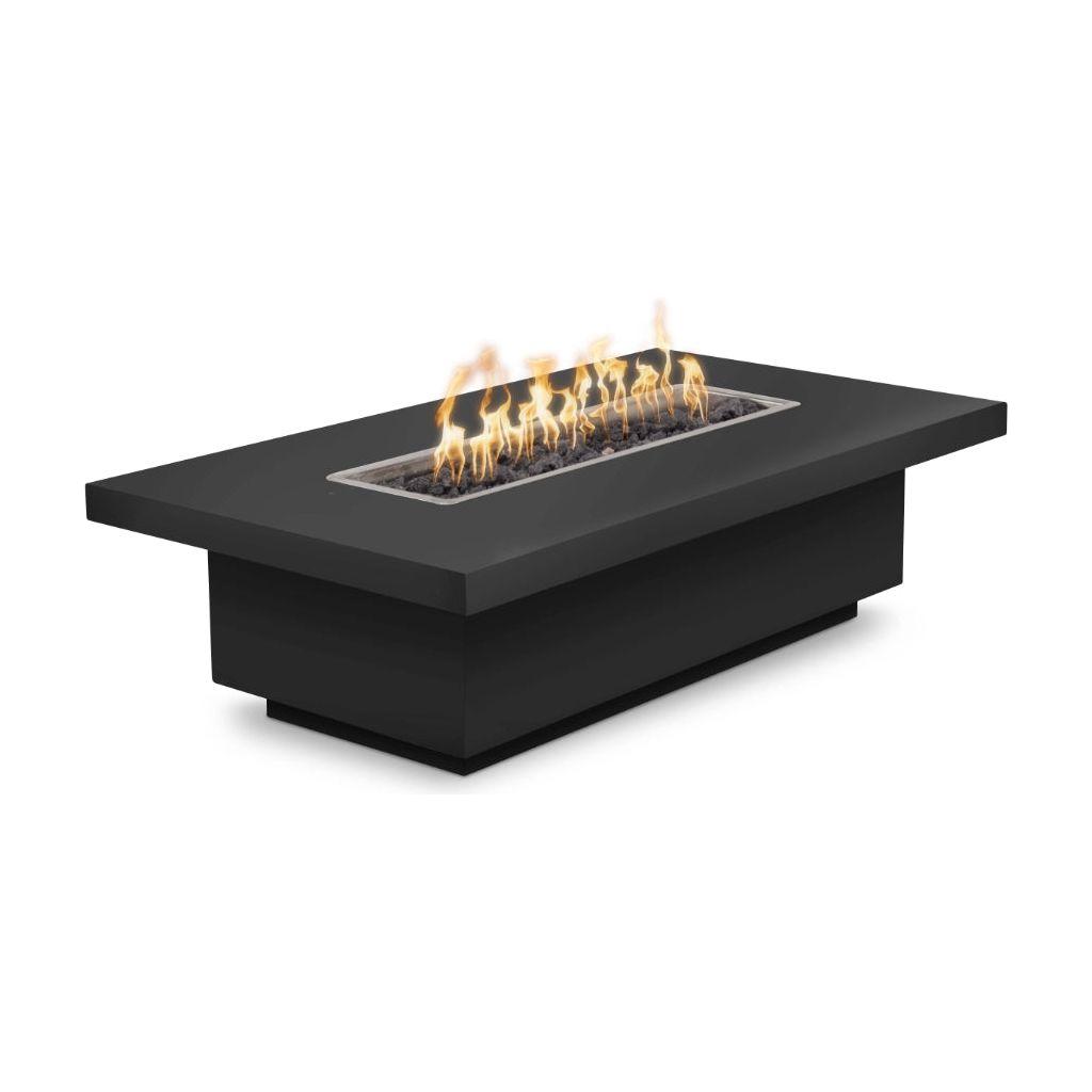 The Outdoor Plus Fremont Rectangular Powder Coated Metal Fire Pit